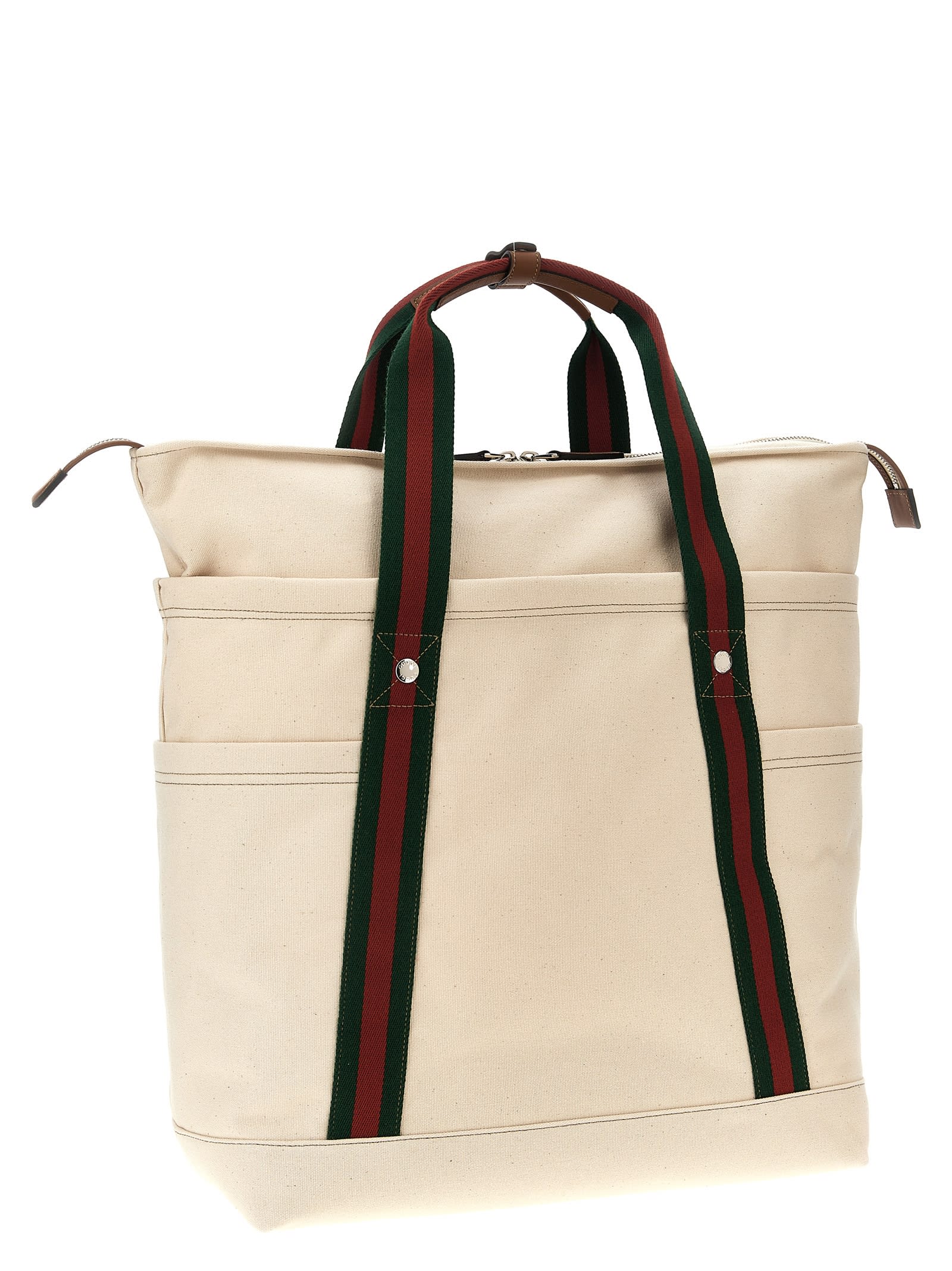Gucci Large Coat Of Arms Shopping Bag - White - Image 2