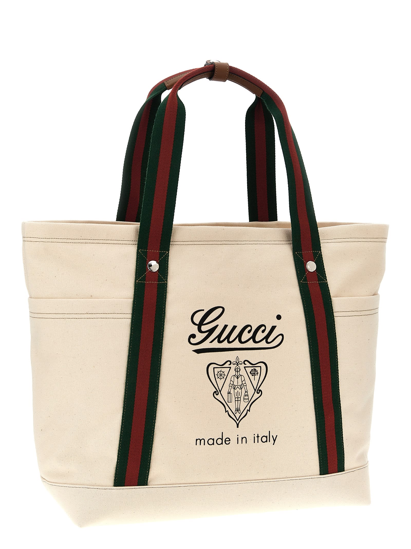 Gucci Large Coat Of Arms Shopping Bag - White - Image 3