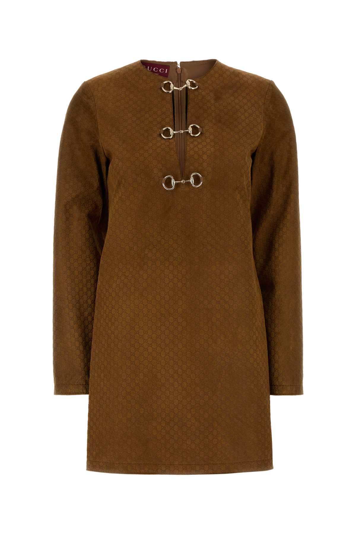Gucci Brown Suede Dress - Cuir
