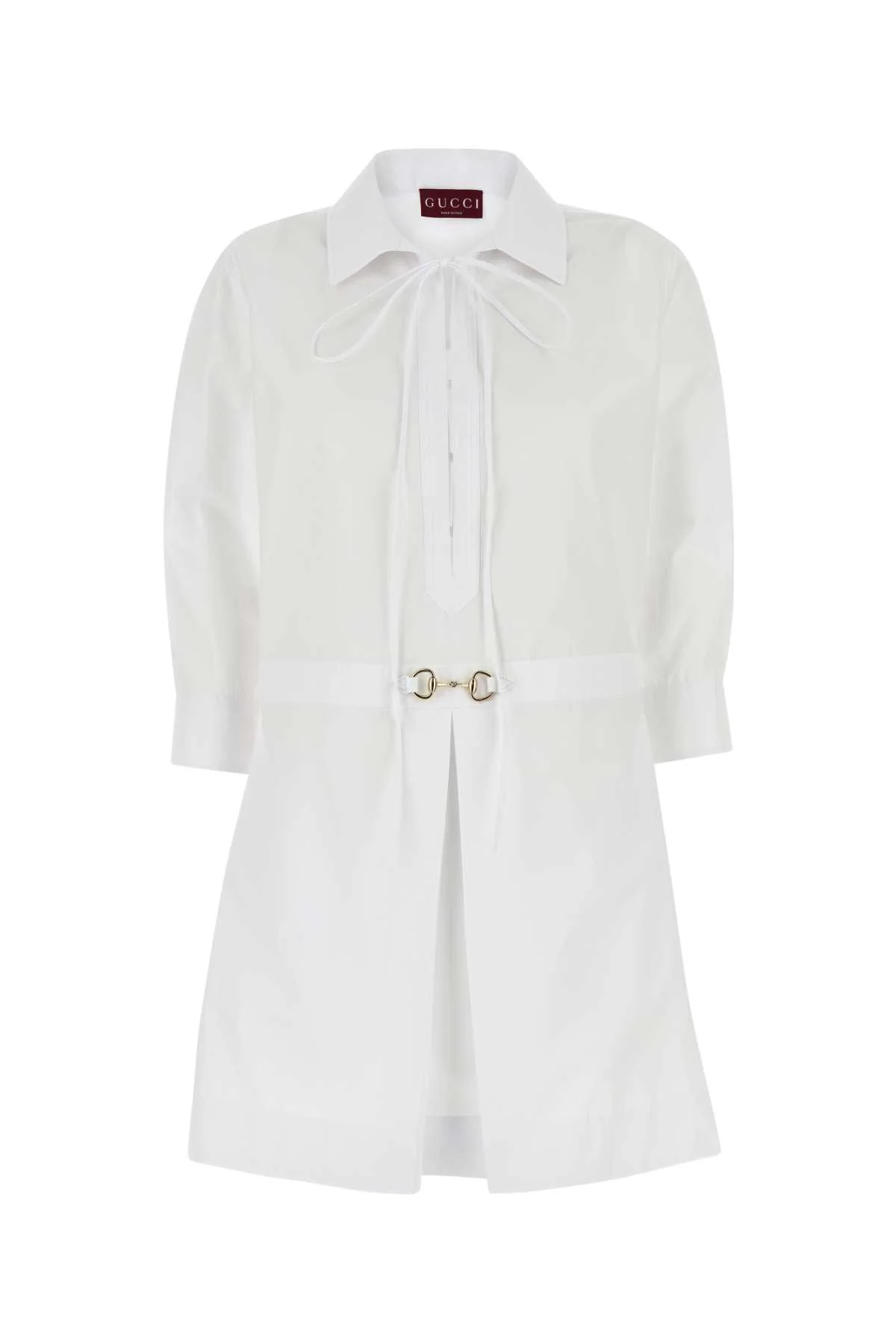 Gucci White Poplin Shirt Dress - White