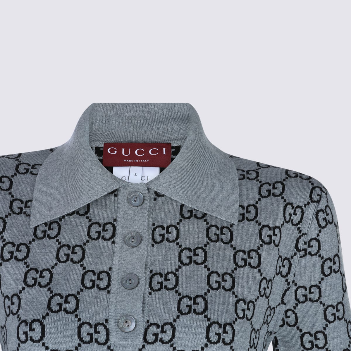 Gucci Grey And Black Wool Dress - Image 3