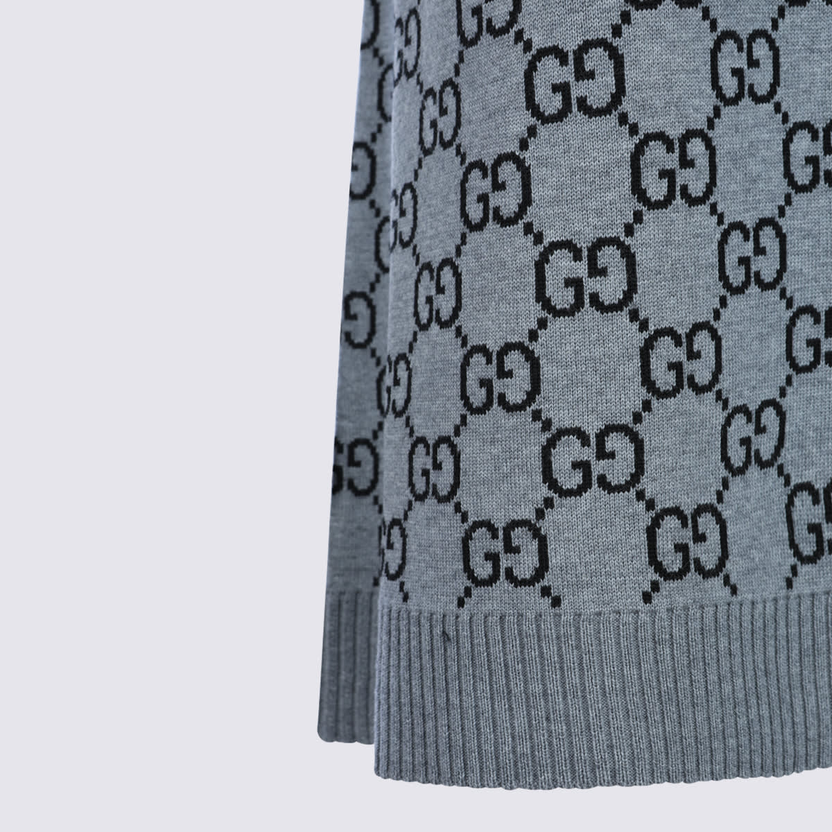 Gucci Grey And Black Wool Dress - Image 4