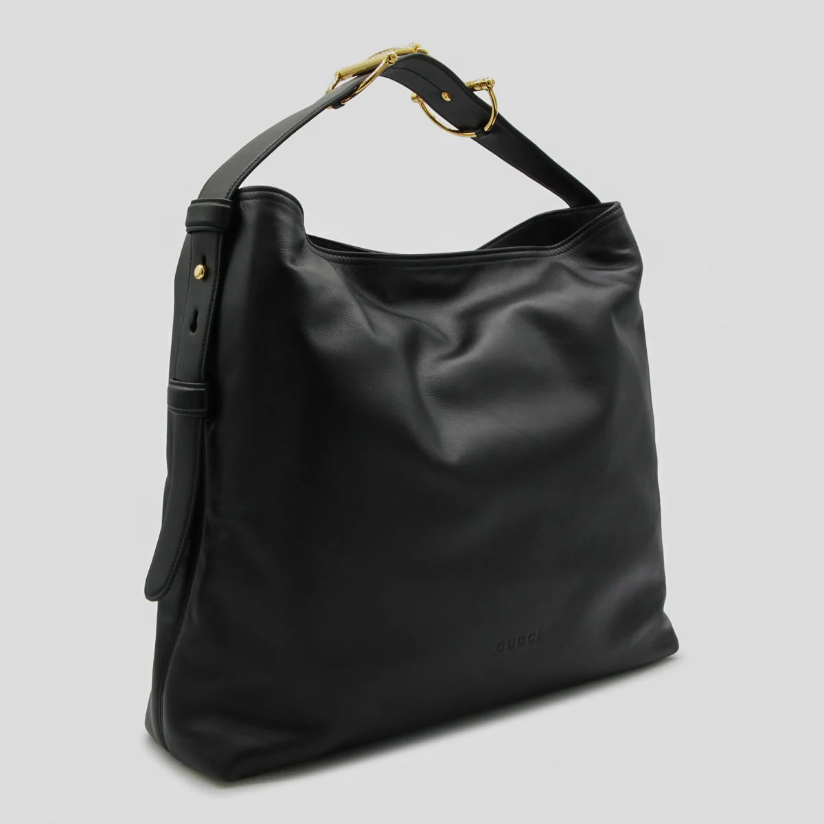 Gucci Maxi Horsebit Shoulder Bag - Black - Image 2