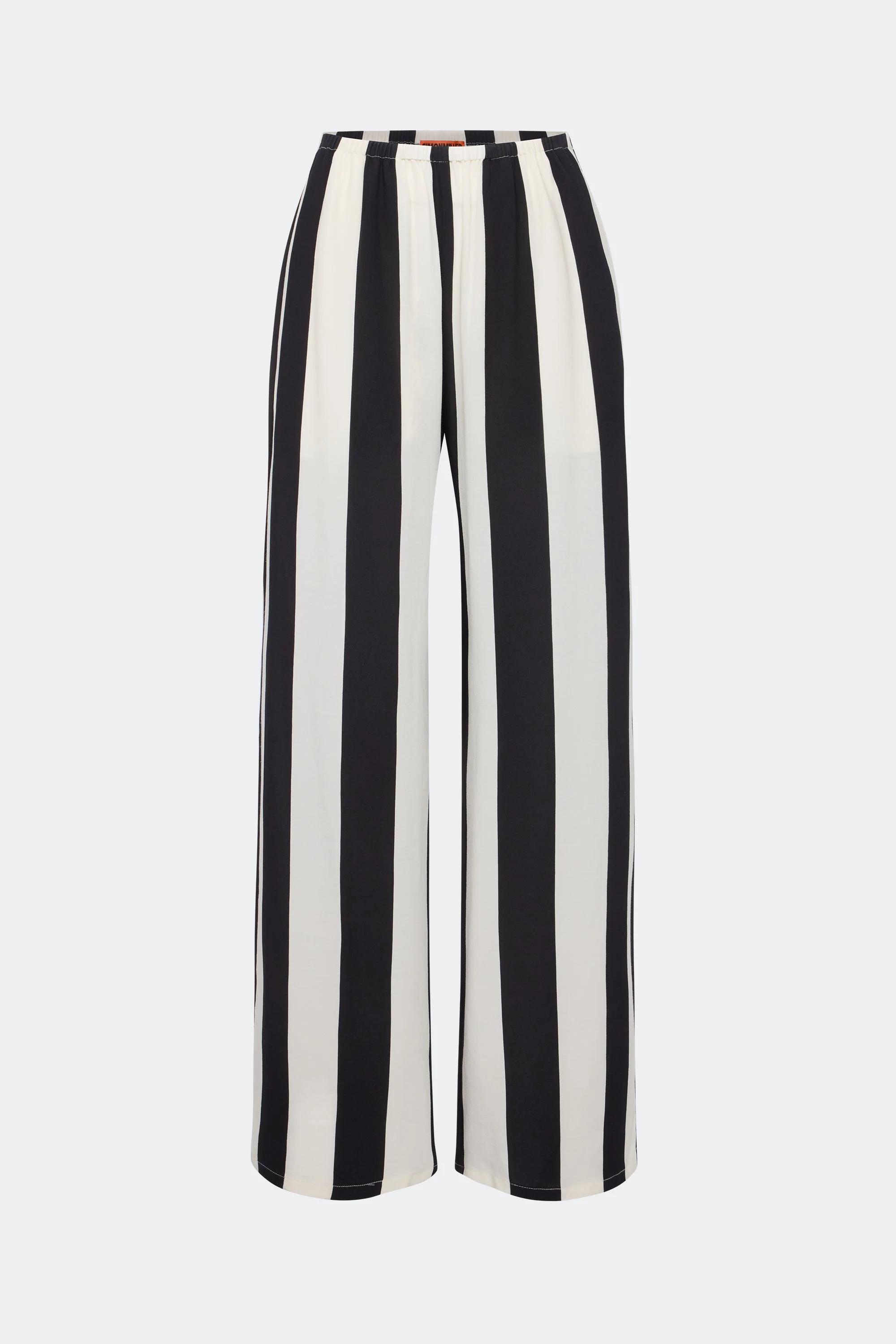 Simon Miller Nella Crepe Wide Leg Pant - Black/White Stripe