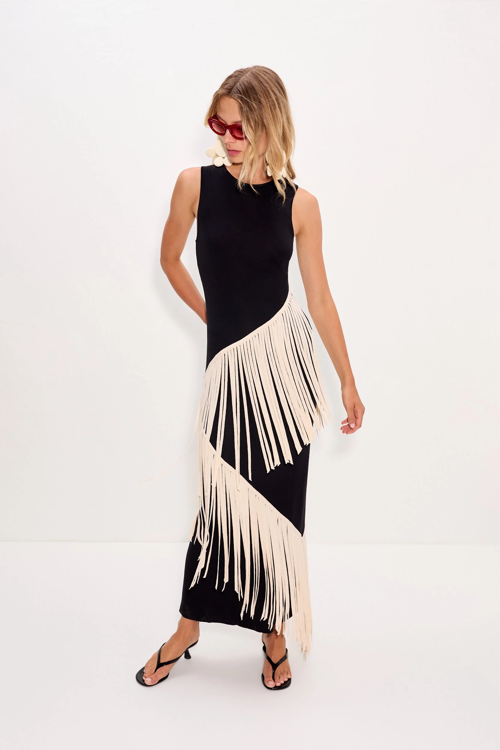 Simon Miller Spiral Knit Dress - Black/Macadamia - Image 2