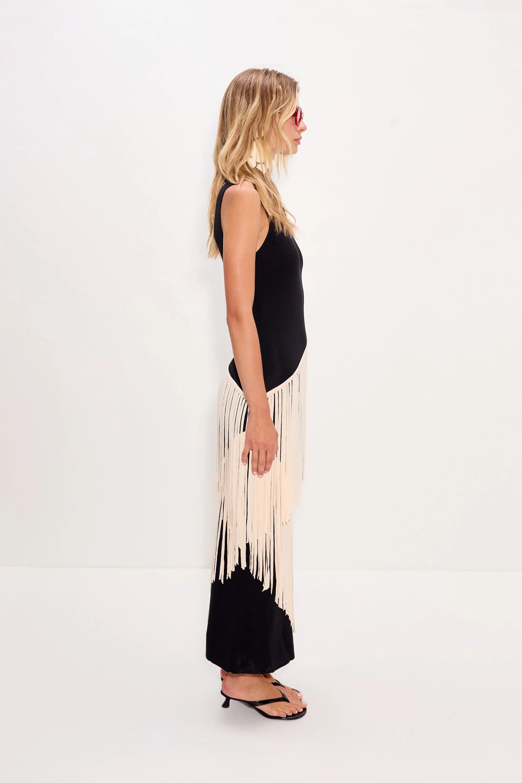 Simon Miller Spiral Knit Dress - Black/Macadamia - Image 3