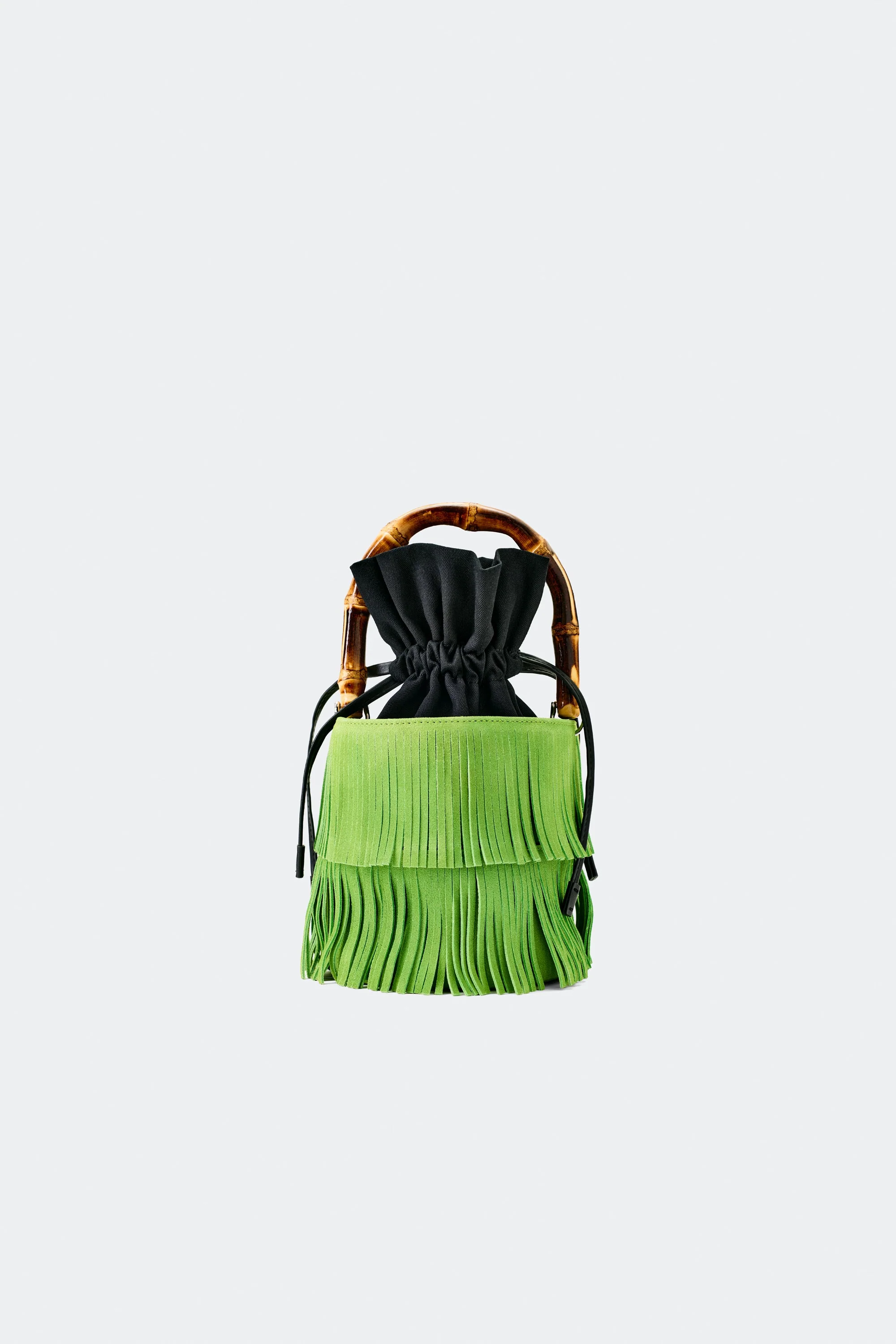 Simon Miller Tiki Fringe Suede Bag - Moss Green - Image 2