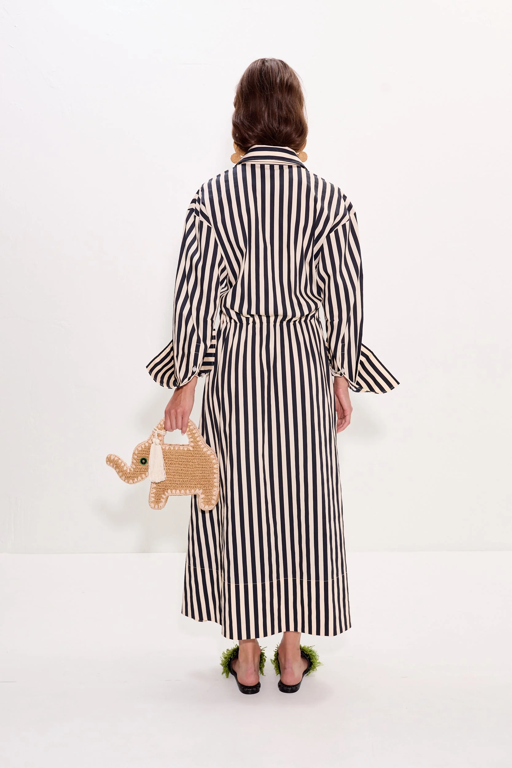 Simon Miller Inna Poplin Maxi Dress - Black/Choco Brown Stripe - Image 5
