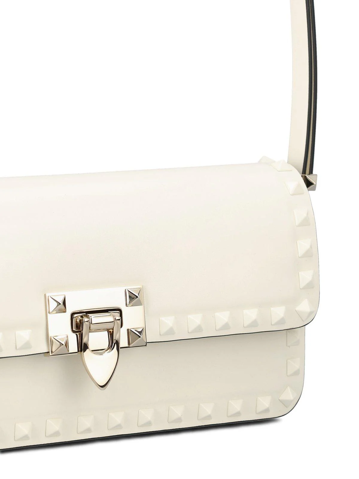 Valentino Garavani Rockstud23 E/W Foldover Top Shoulder Bag - Image 4