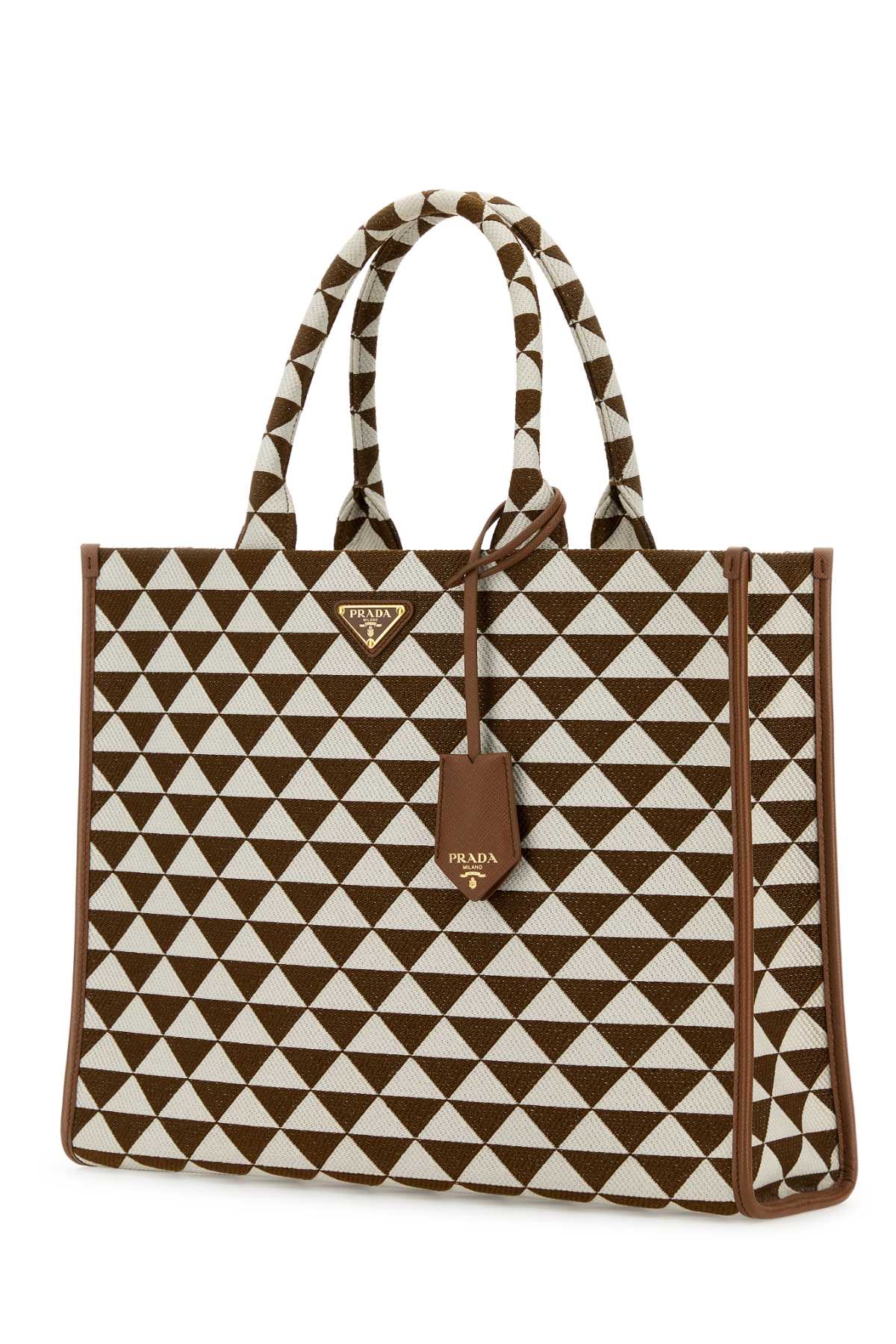 Prada Embroidered Fabric Large Symbole Shopping Bag - Tabaccotalco - Image 2
