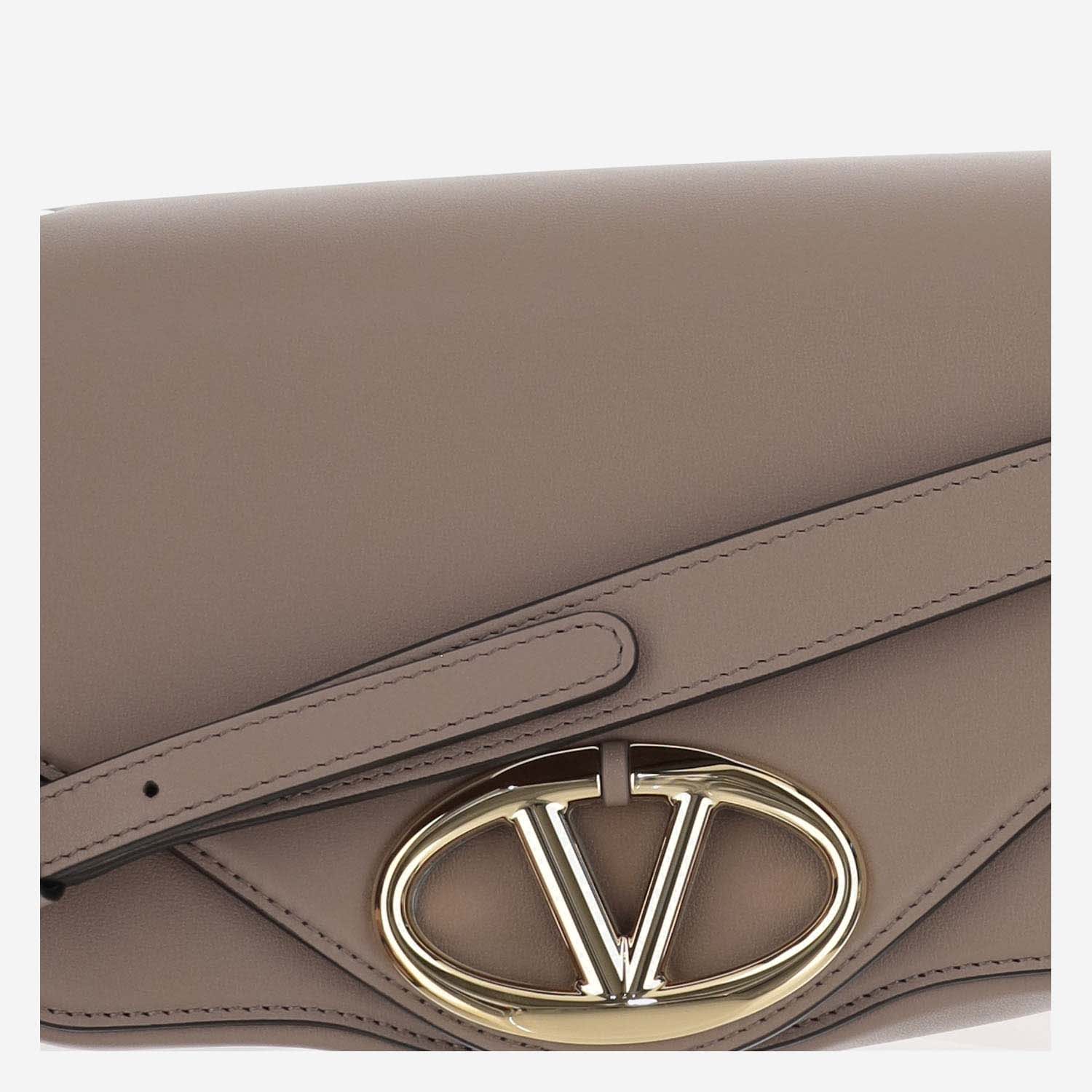 Valentino Garavani Vlogo Signature Messenger Bag - Beige - Image 4
