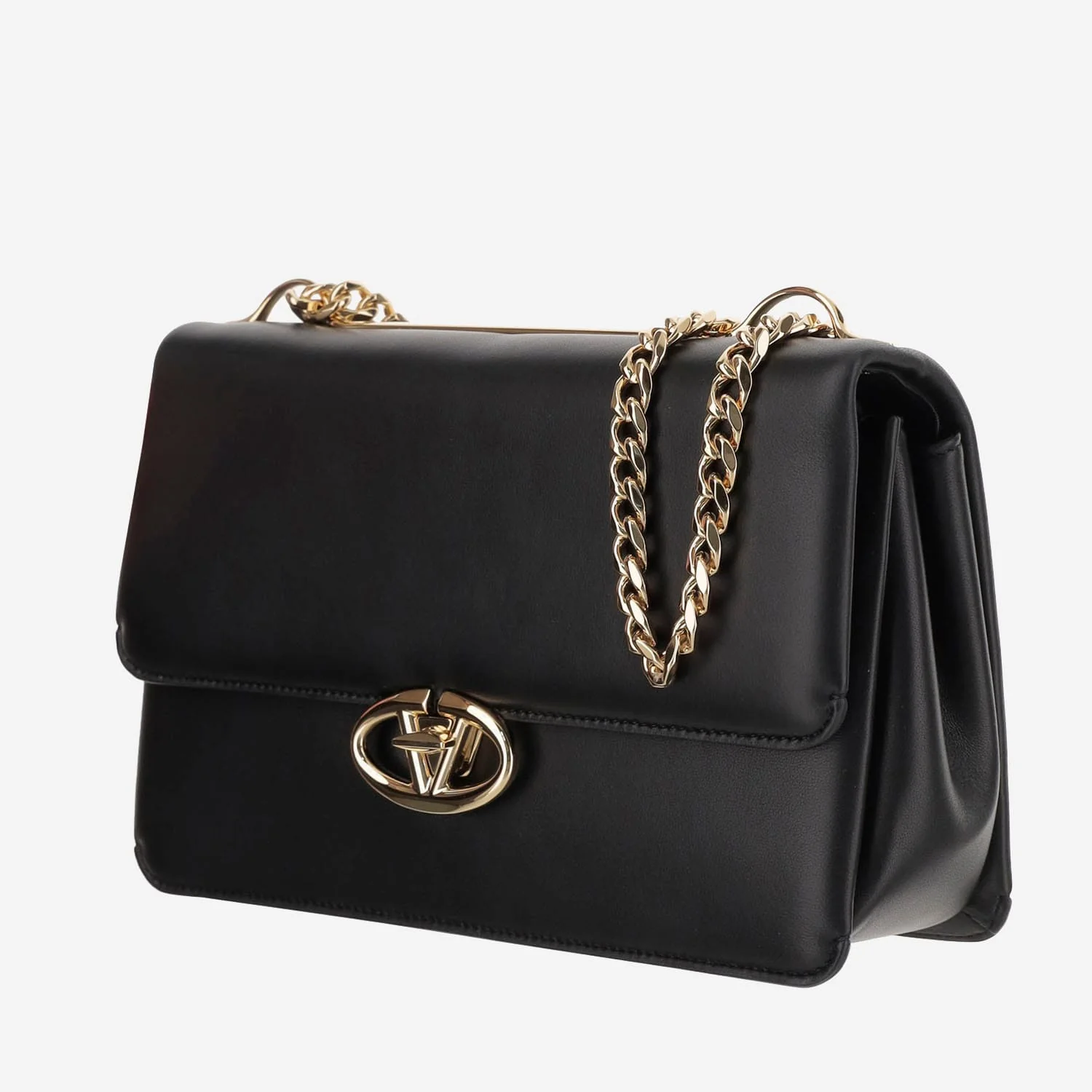 Valentino Garavani Vlogo Locker Shoulder Bag - Black - Image 2