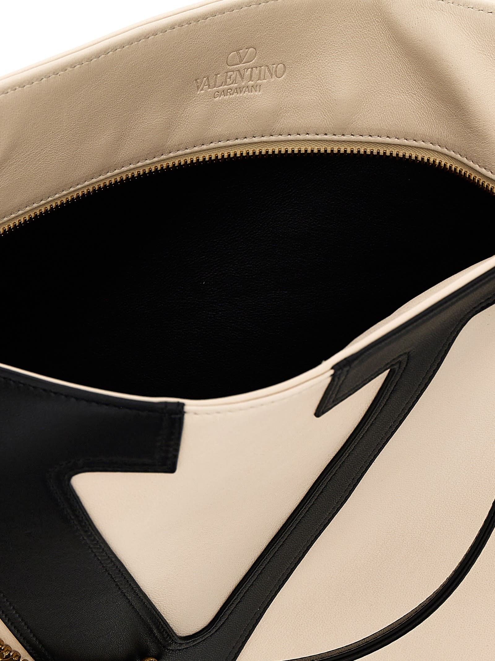 Valentino Garavani Viva Superstar Medium Shopping Bag - White/Black - Image 4