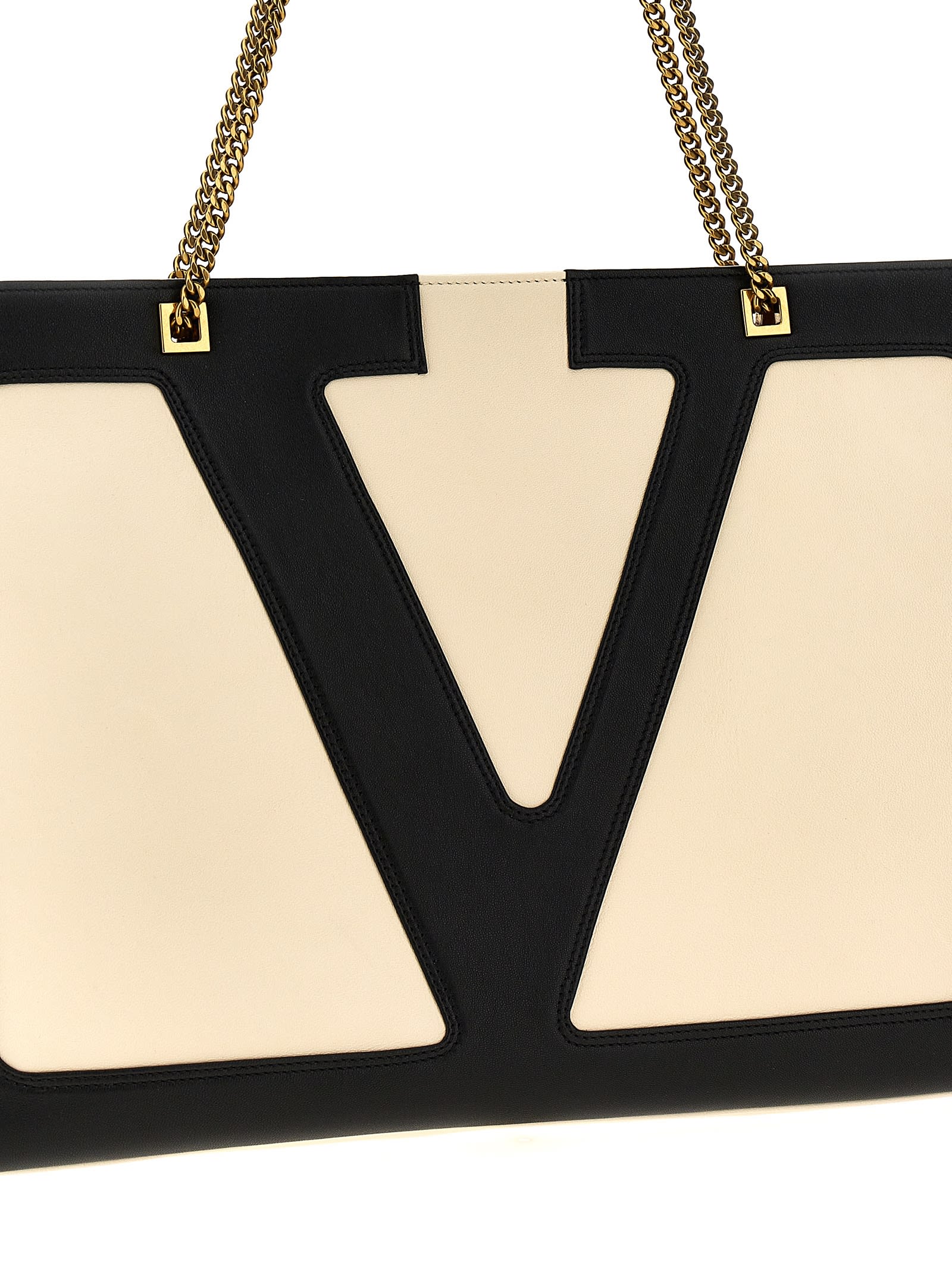 Valentino Garavani Viva Superstargrande Shopping Bag - White/Black - Image 3