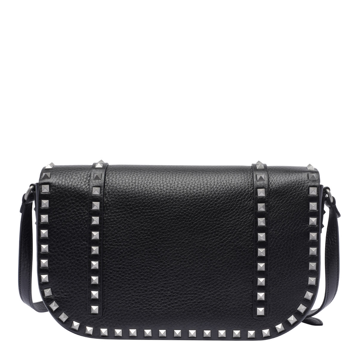 Valentino Garavani Large Rockstud Messenger Bag - Black - Image 3