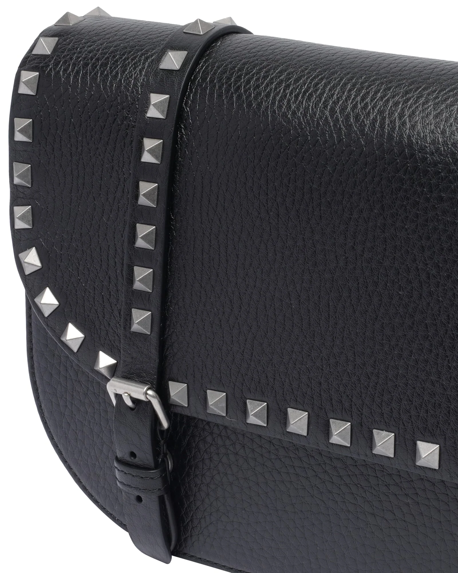 Valentino Garavani Large Rockstud Messenger Bag - Black - Image 4