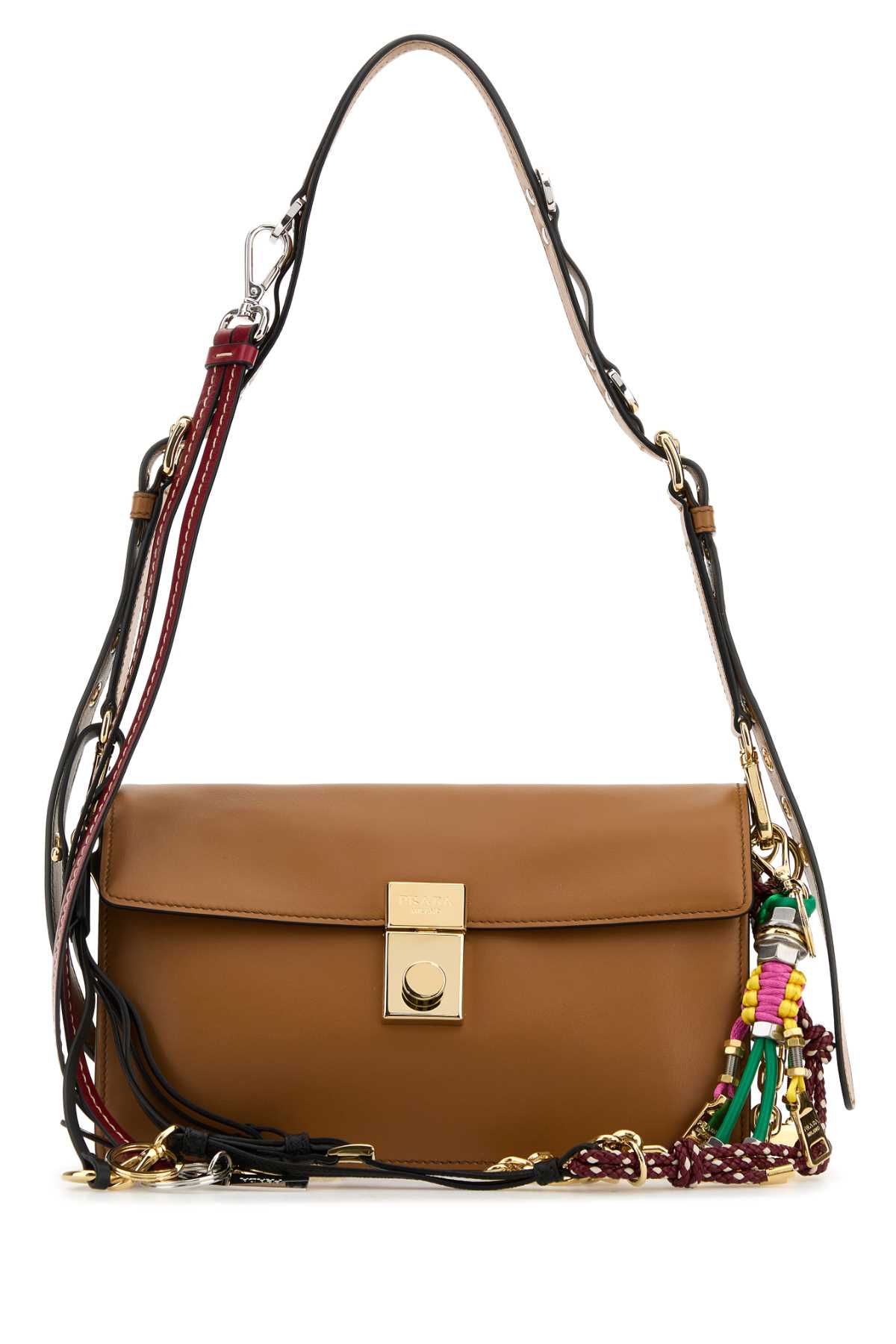 Prada Soft Sound Small Shoulder Bag - Caramel0n