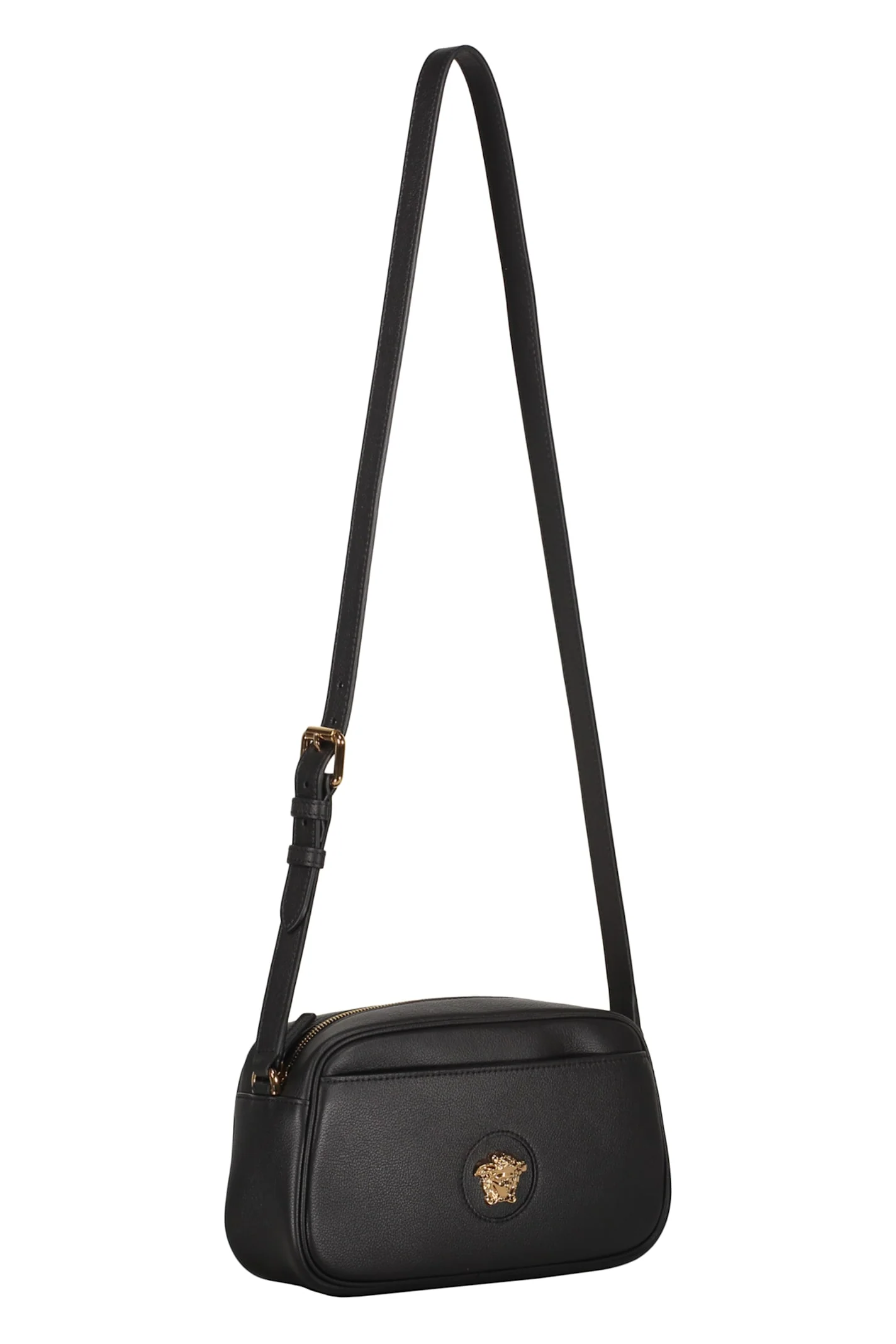 Versace Leather Crossbody Bag - Black - Image 3