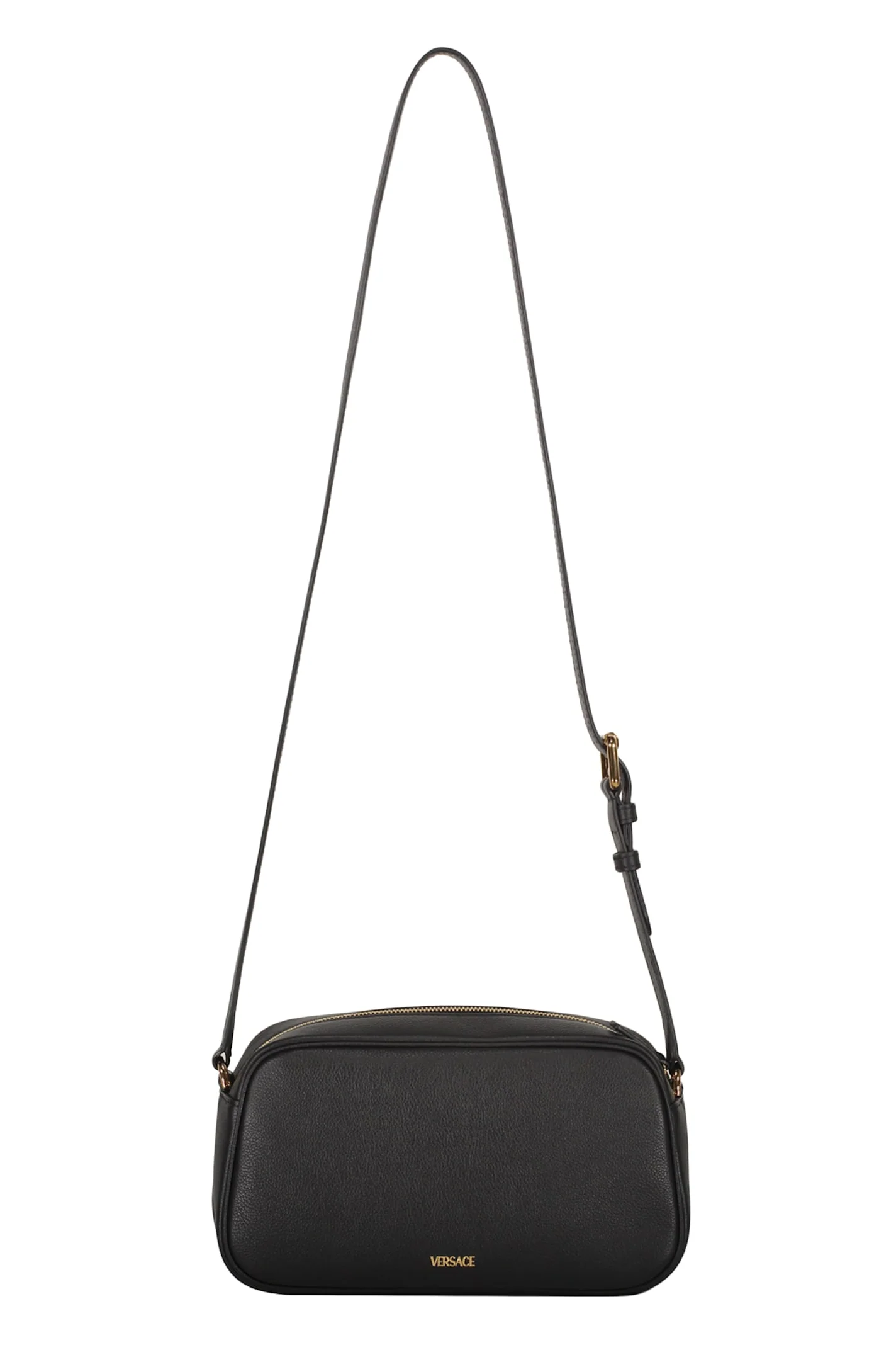 Versace Leather Crossbody Bag - Black - Image 4