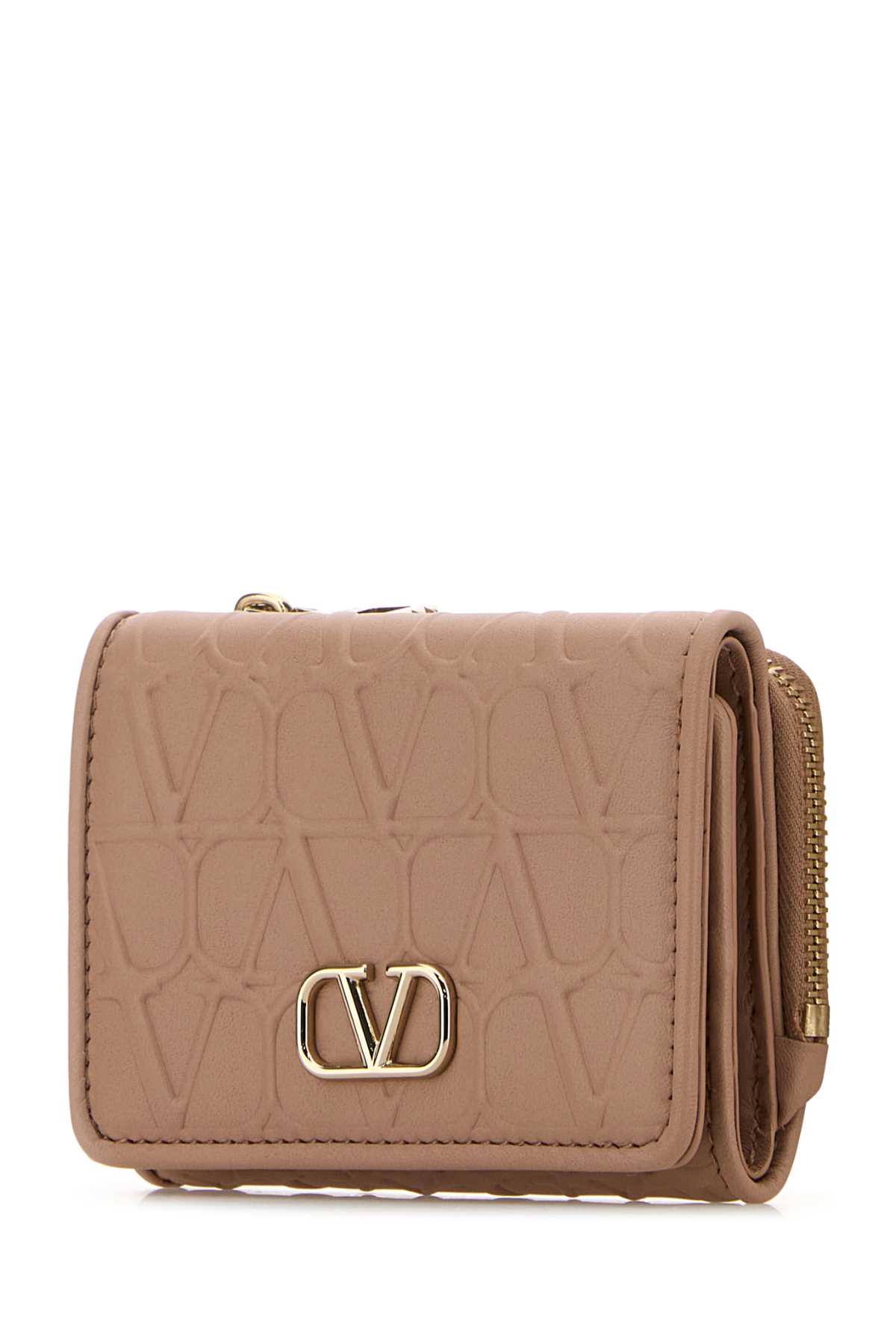 Valentino Garavani Powder Pink Leather Wallet - Image 2