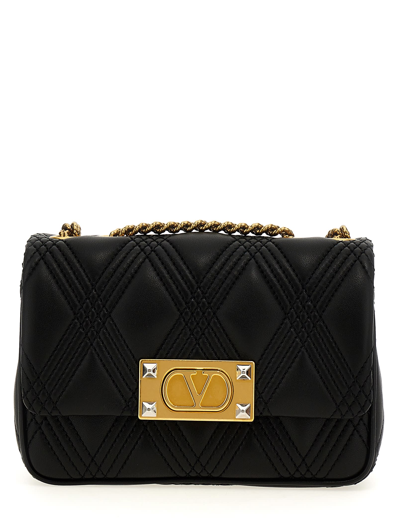 Valentino Garavani Quiltie 67 Shoulder Bag - Black