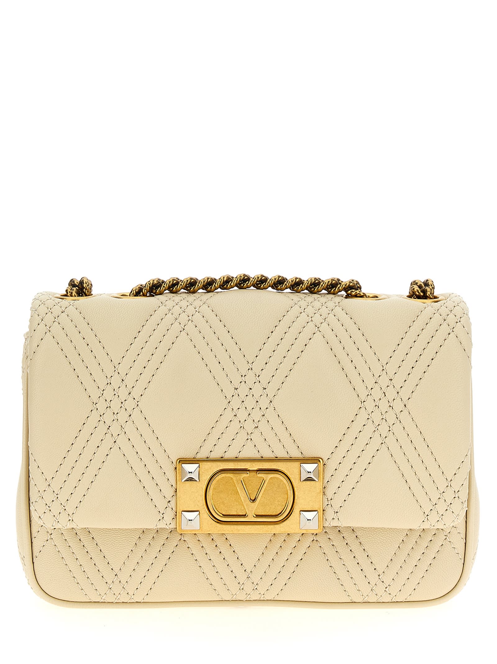 Valentino Garavani Quiltie 67 Shoulder Bag - White