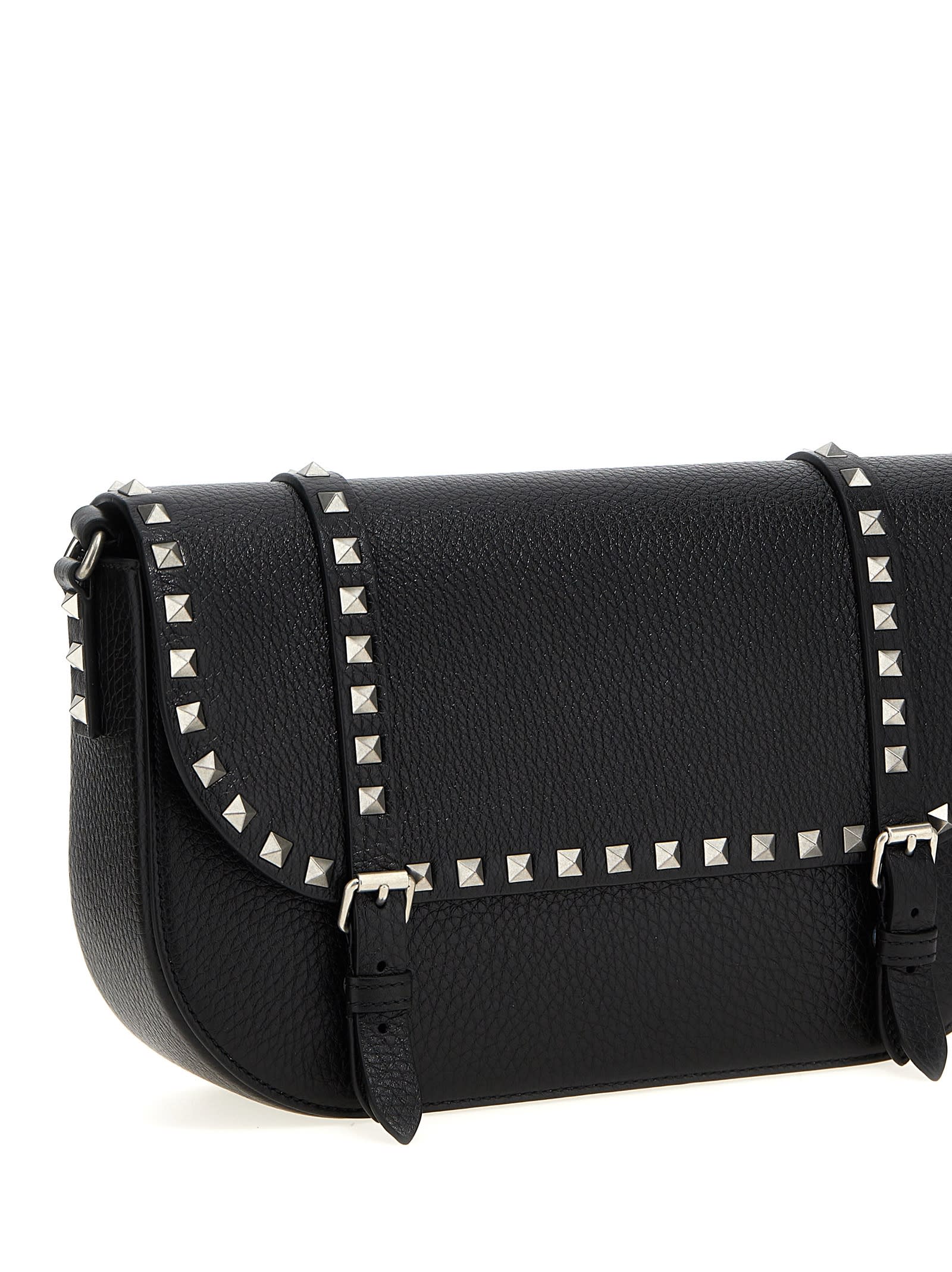 Valentino Garavani Rockstud Shoulder Bag - Black - Image 3