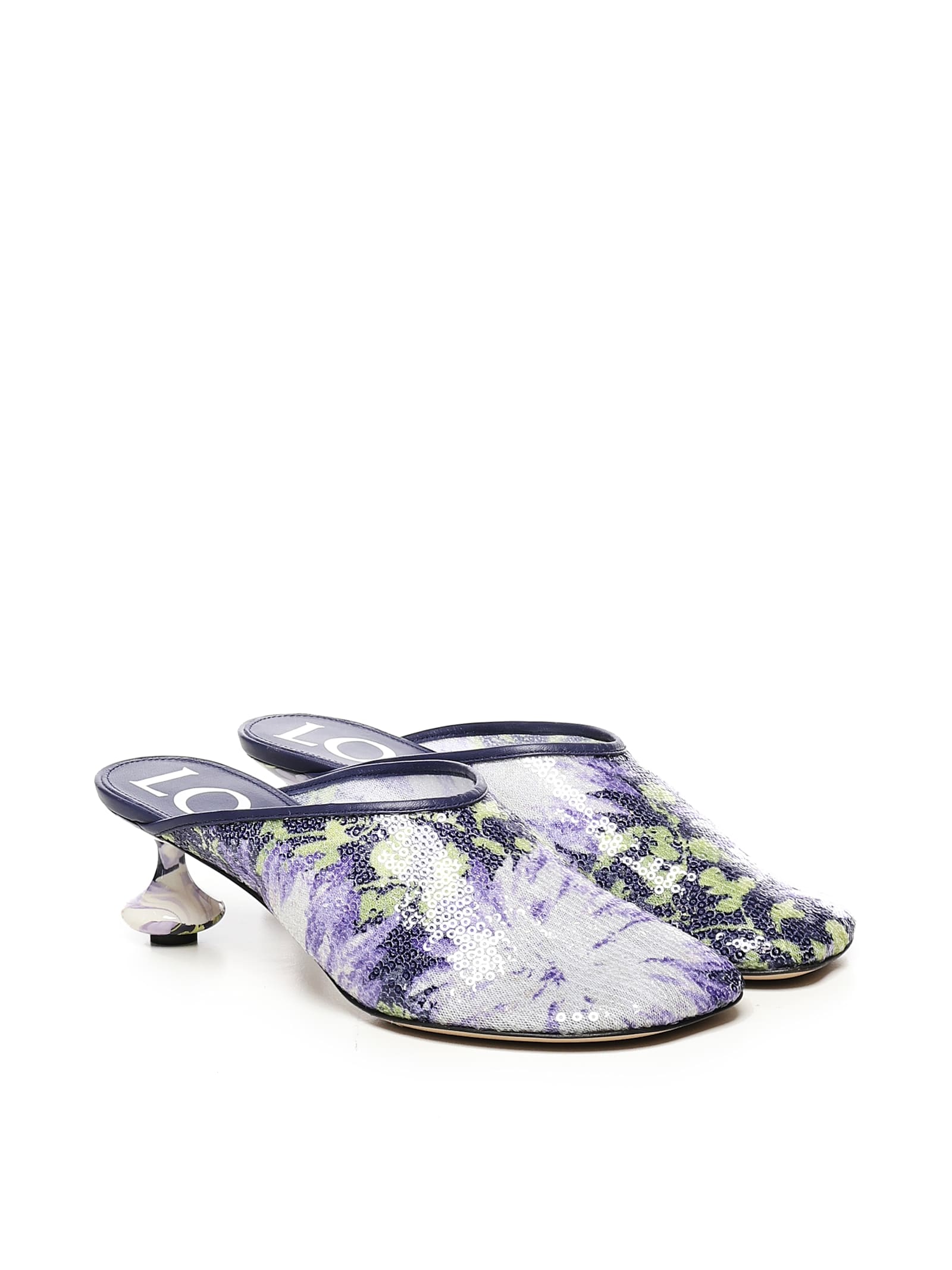 LOEWE Sequined Toy Sabot Sandal - Lilac - Image 2