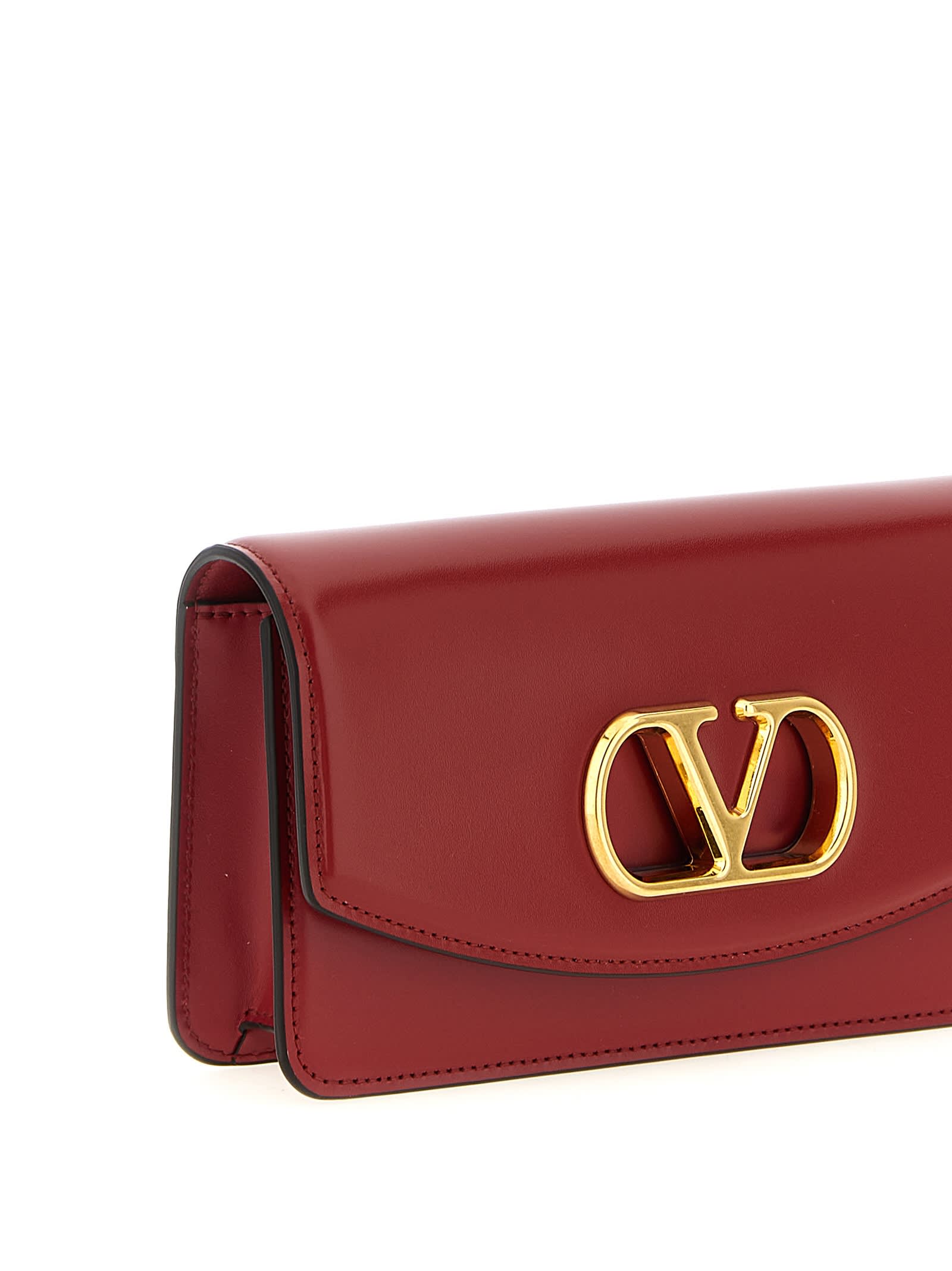 Valentino Garavani Vain Clutch Bag - Red - Image 4