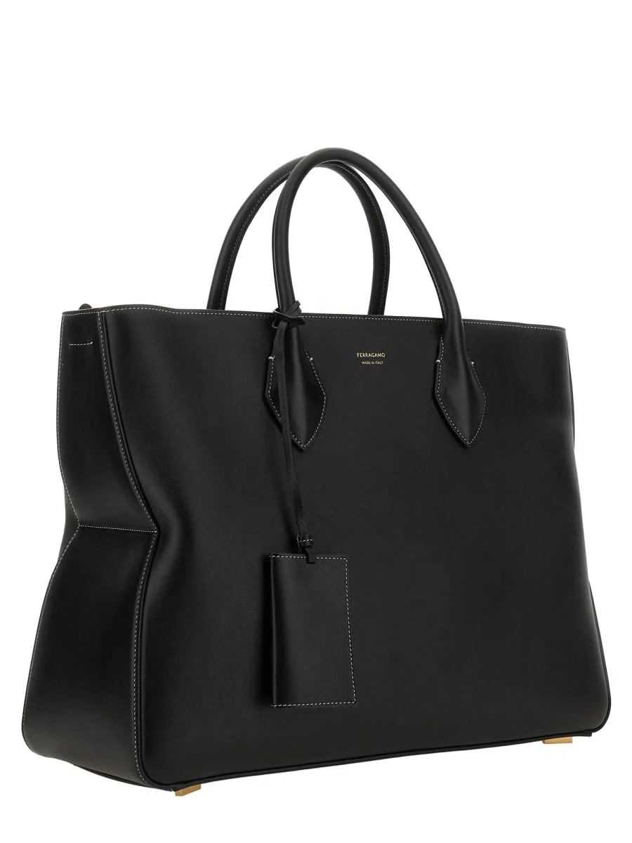 Ferragamo Star-Shaped Tote Bag Large - Black - Image 2