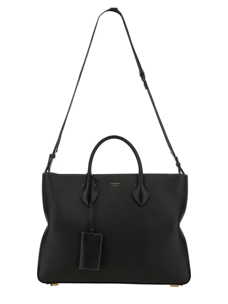 Ferragamo Star-Shaped Tote Bag Large - Black - Image 4