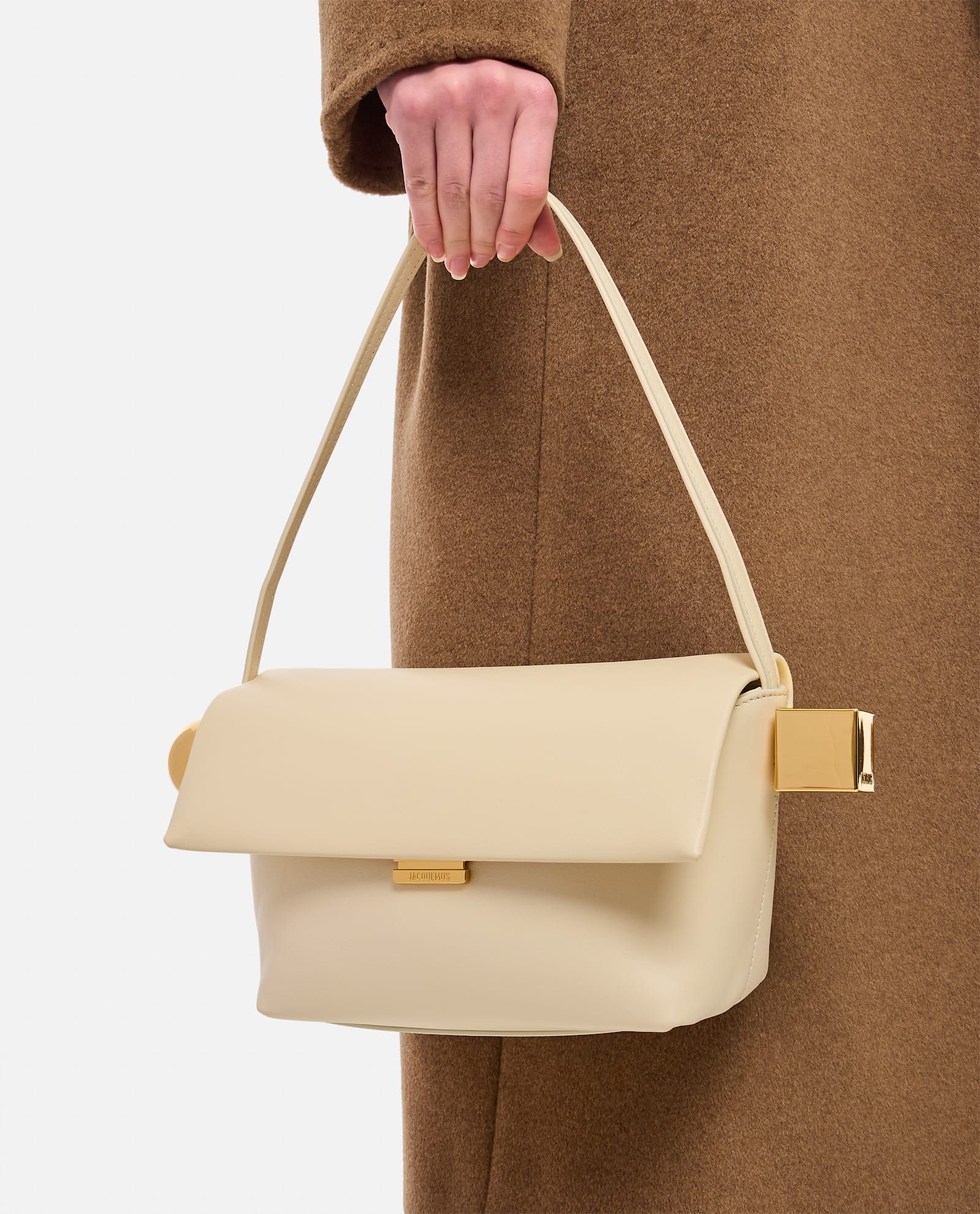 Jacquemus Le Rond Carre Leather Shoulder Bag - White - Image 5