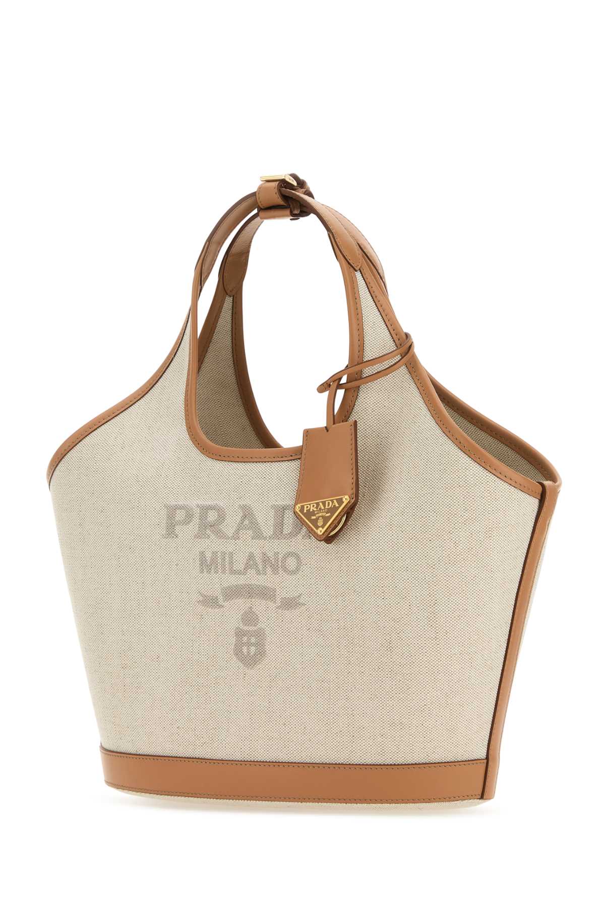 Prada Sand Canvas Handbag - Naturale - Image 2