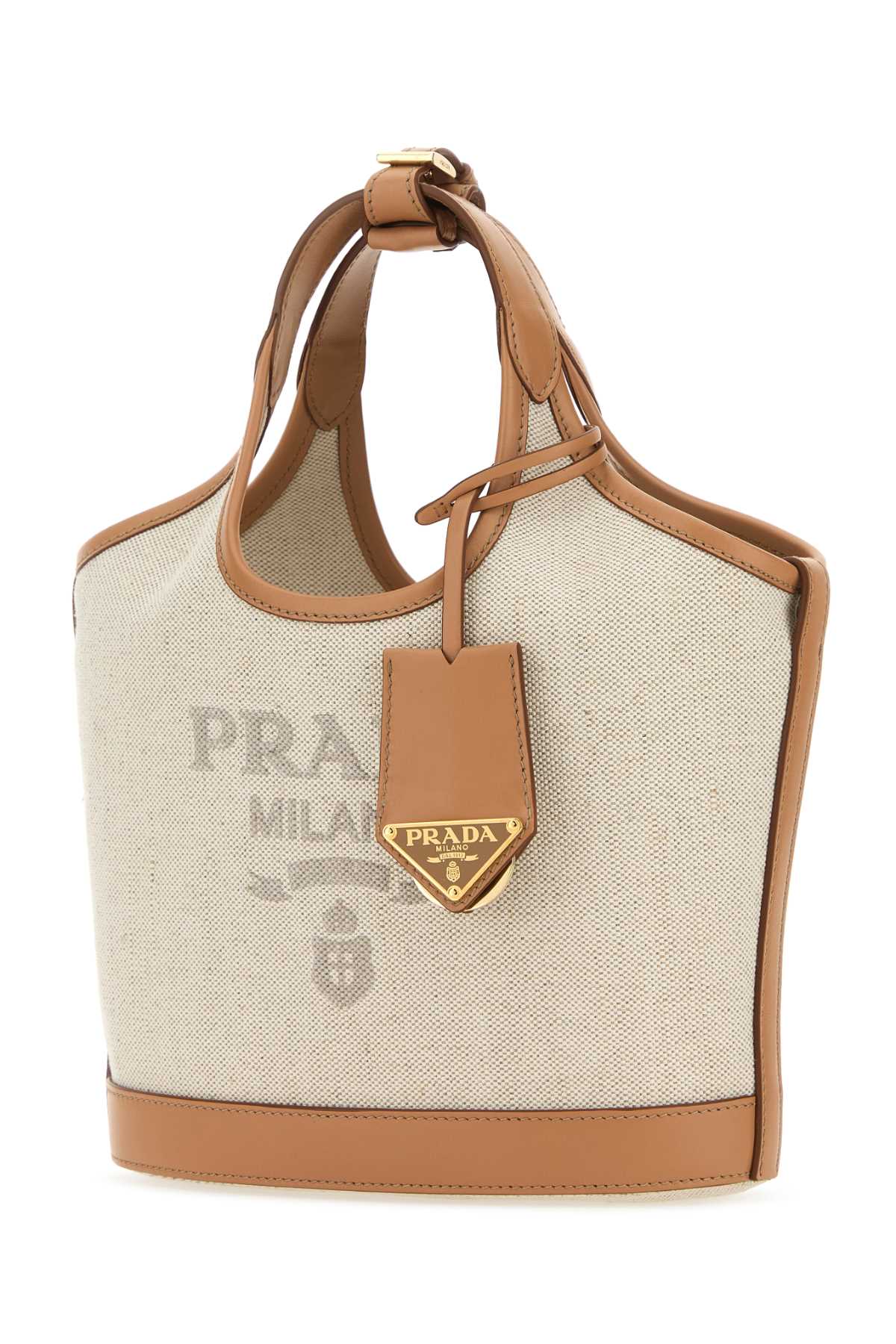 Prada Sand Canvas Handbag - Naturale - Image 2