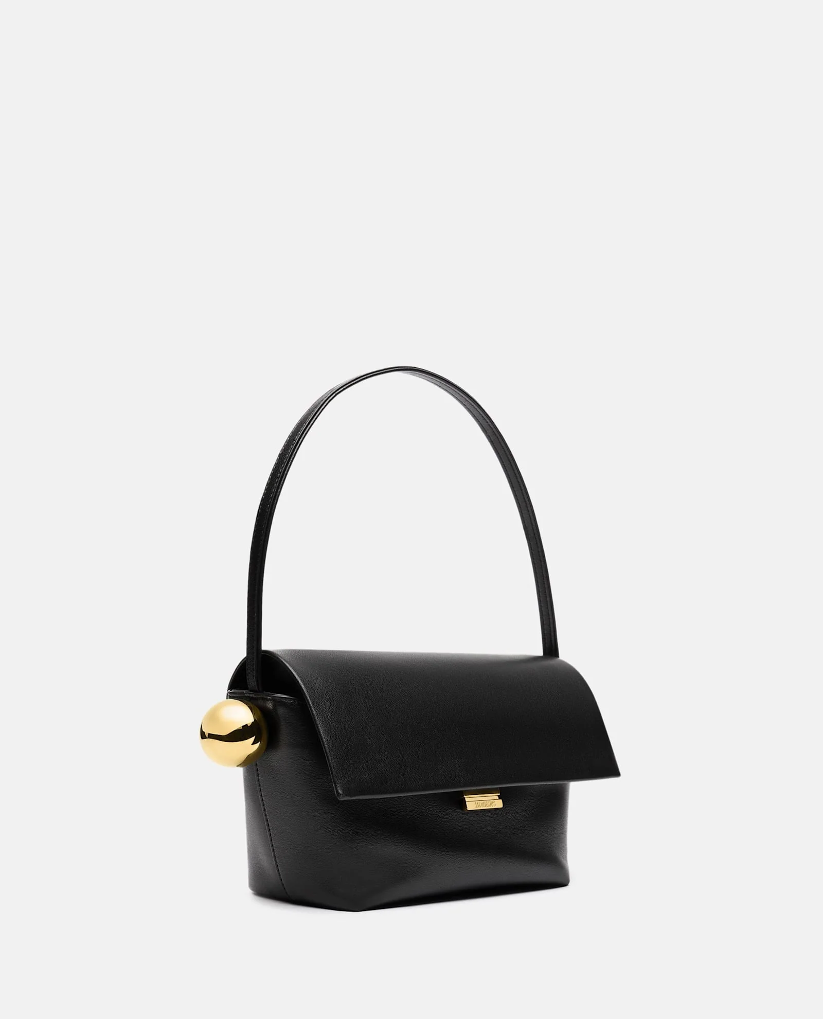 Jacquemus Le Rond Carre Leather Shoulder Bag - Black - Image 2