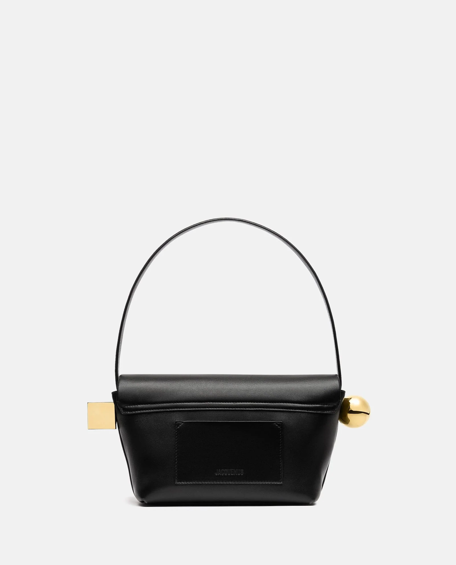Jacquemus Le Rond Carre Leather Shoulder Bag - Black - Image 4