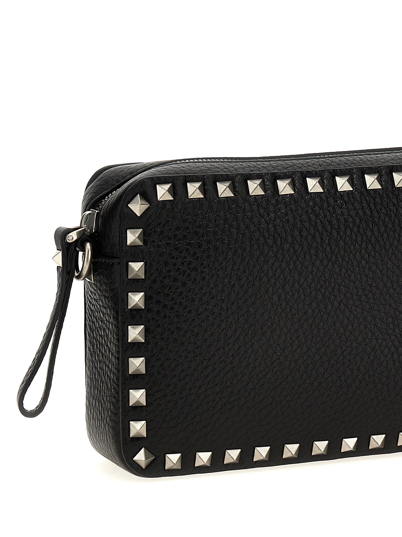 Valentino Garavani Rockstud Shoulder Bag - Black - Image 3
