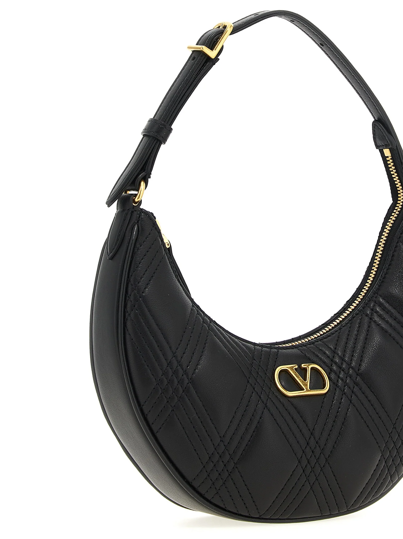 Valentino Garavani Quiltie 67mini Shoulder Bag - Black - Image 3