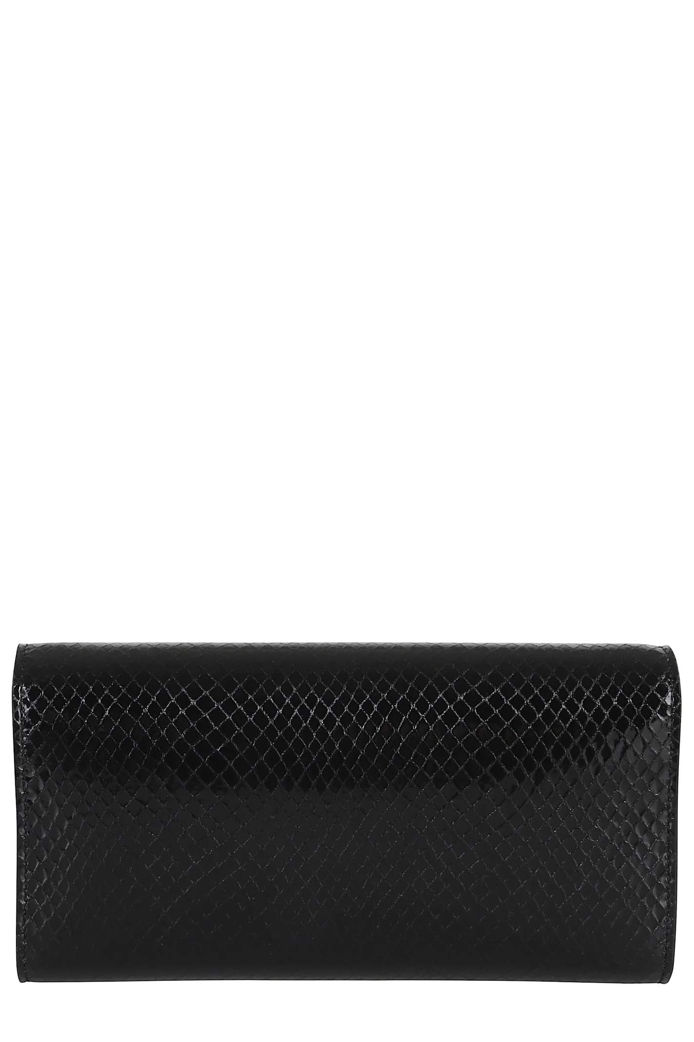 JIMMY CHOO Emmie Snake Printed Bag - Black Light Gold - Image 3