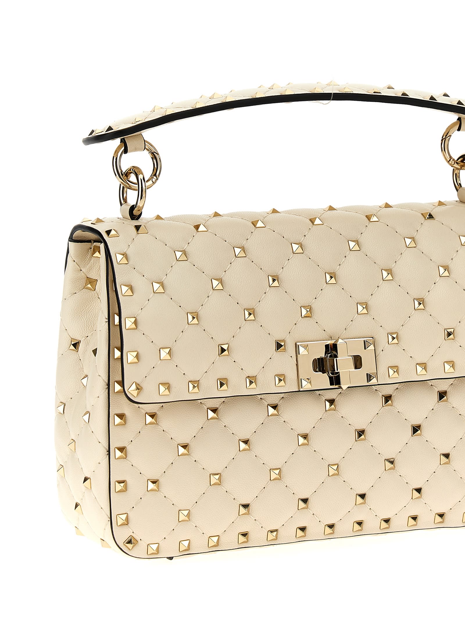 Valentino Garavani Rockstud Spike Shoulder Bag - White - Image 3