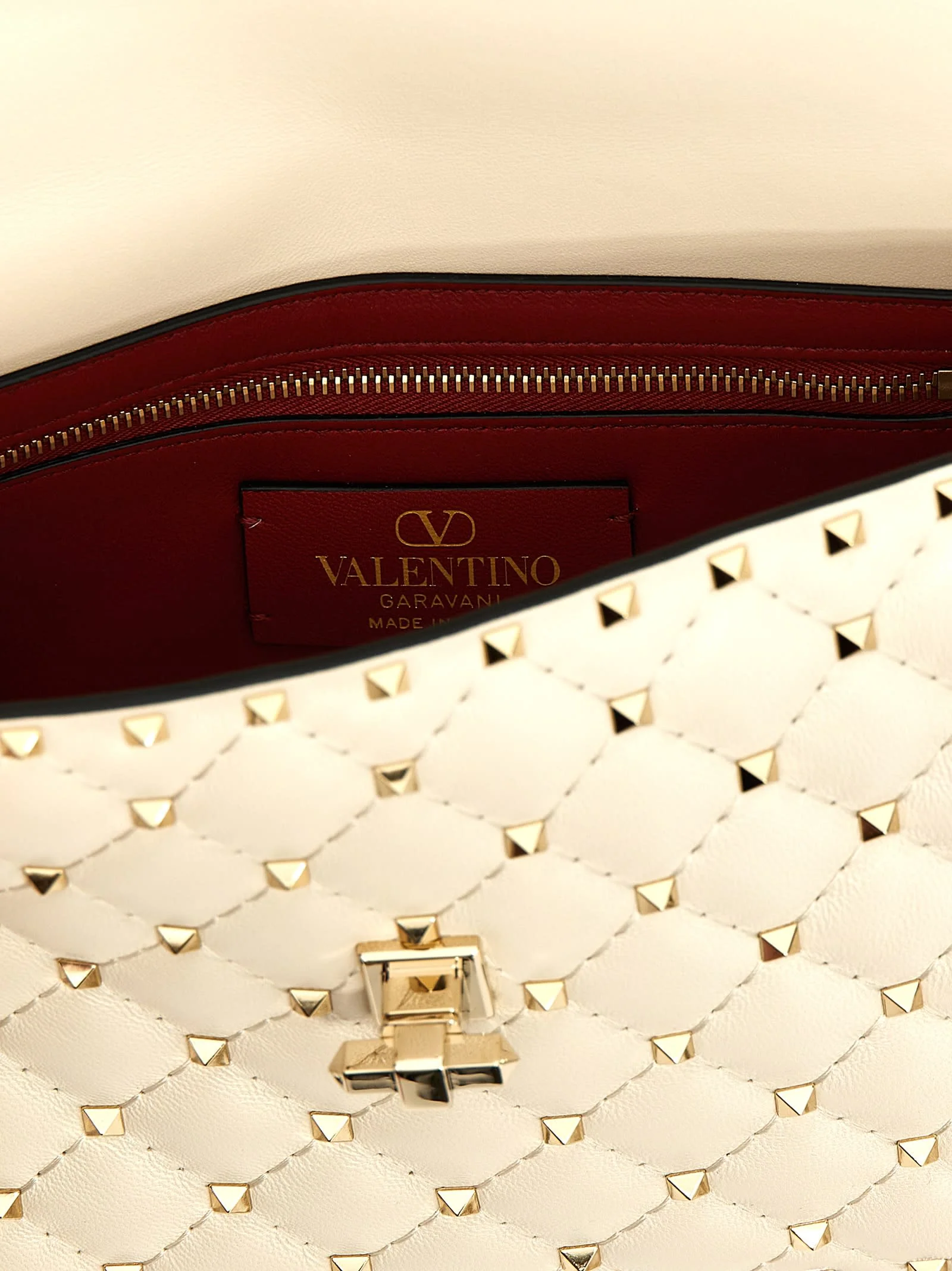 Valentino Garavani Rockstud Spike Shoulder Bag - White - Image 4