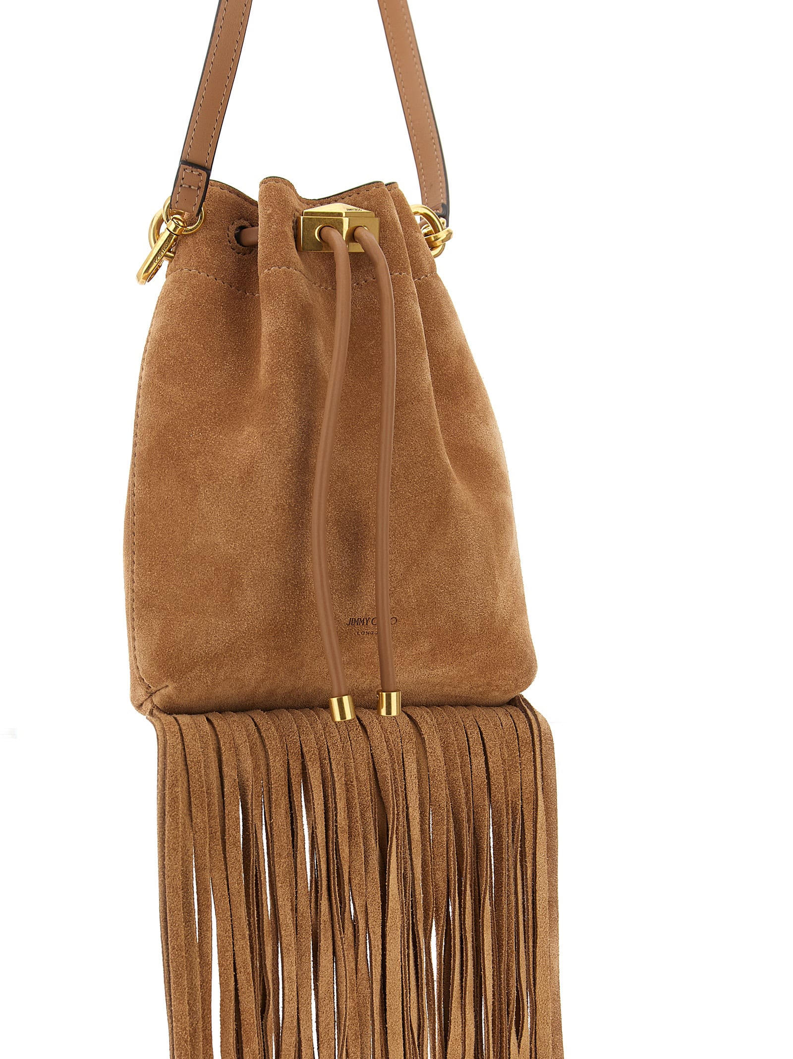 JIMMY CHOO Cinch Mini Bucket Bag - Brown - Image 3
