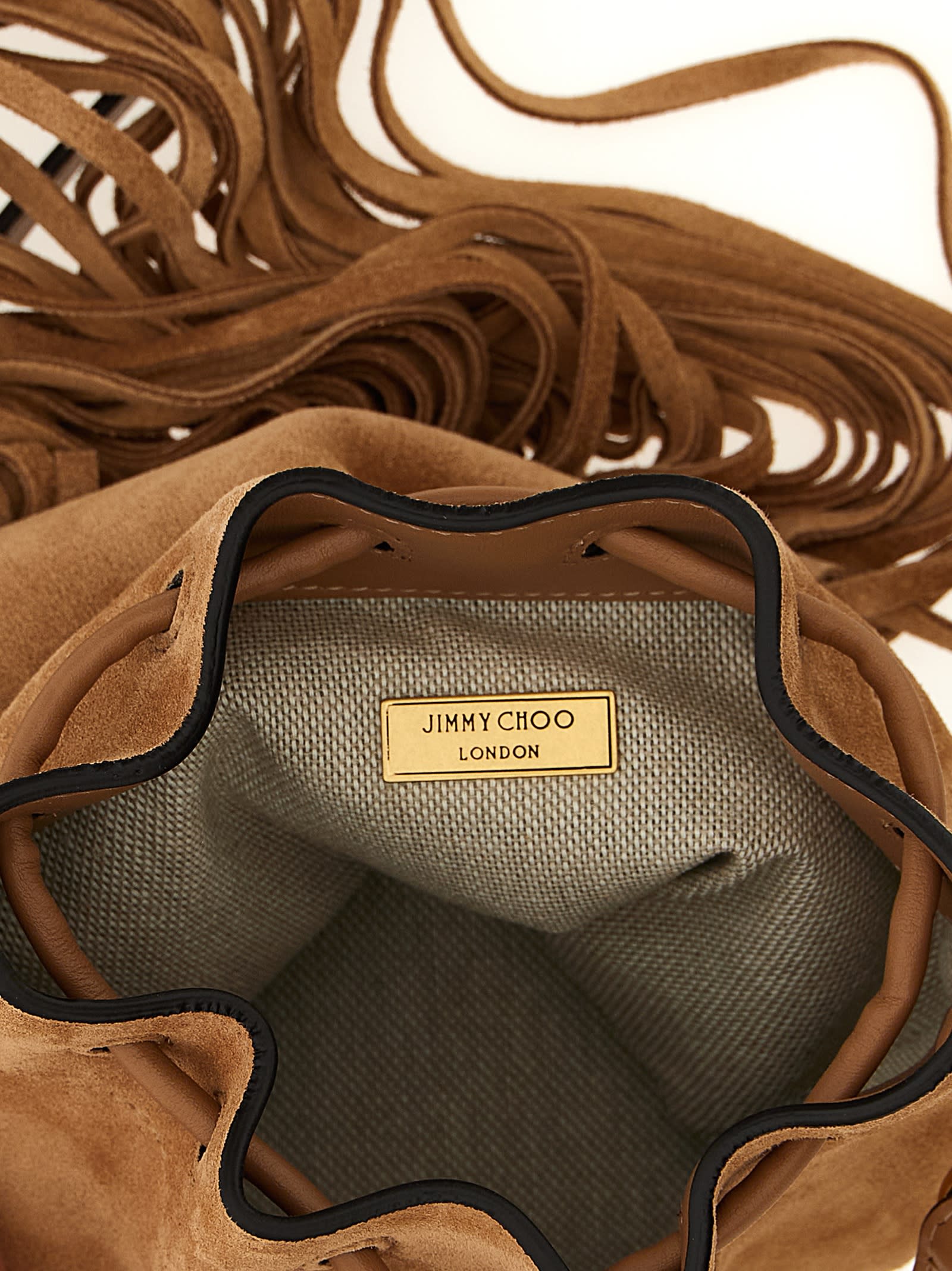 JIMMY CHOO Cinch Mini Bucket Bag - Brown - Image 4