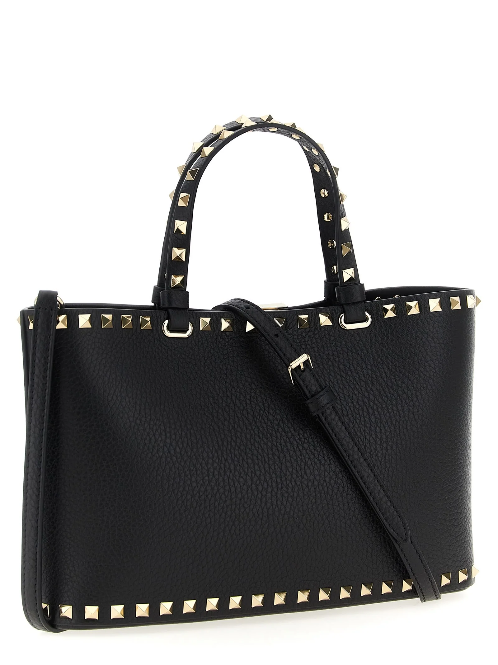 Valentino Garavani Rockstud Small Shopping Bag - Black - Image 2