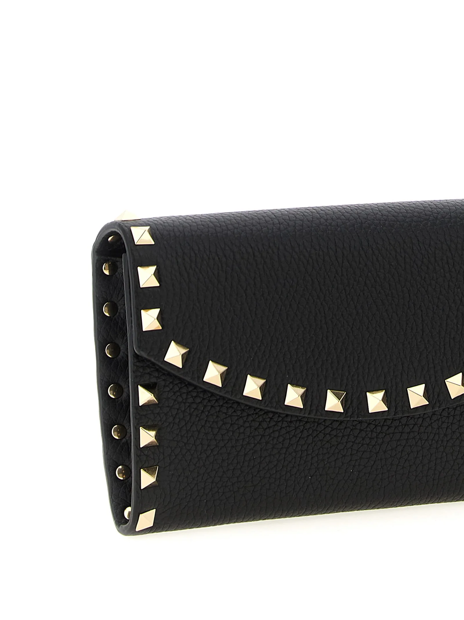 Valentino Garavani Rockstud Wallet On Chain - Black - Image 3