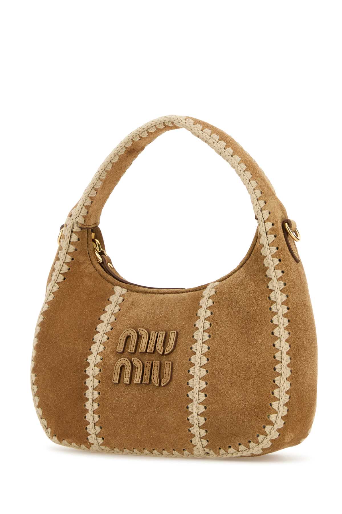 MIU MIU Suede Handbag - Cannella - Image 2