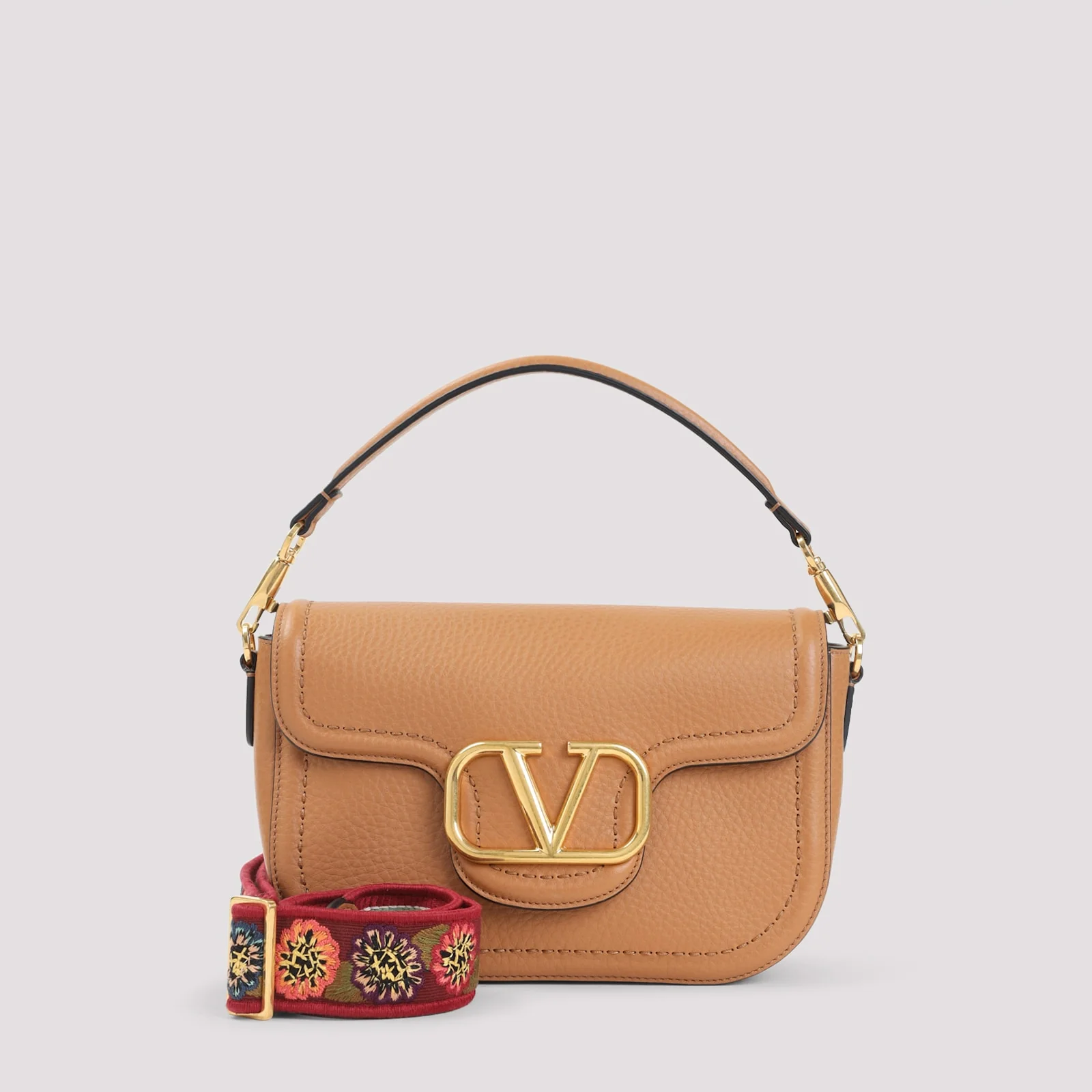 Valentino Garavani Alltime Shoulder Bag - Almond Beige Multicolor