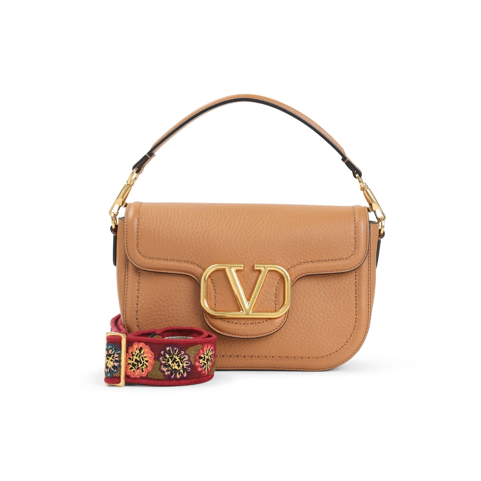 Valentino Garavani Alltime Shoulder Bag - Almond Beige Multicolor - Image 2