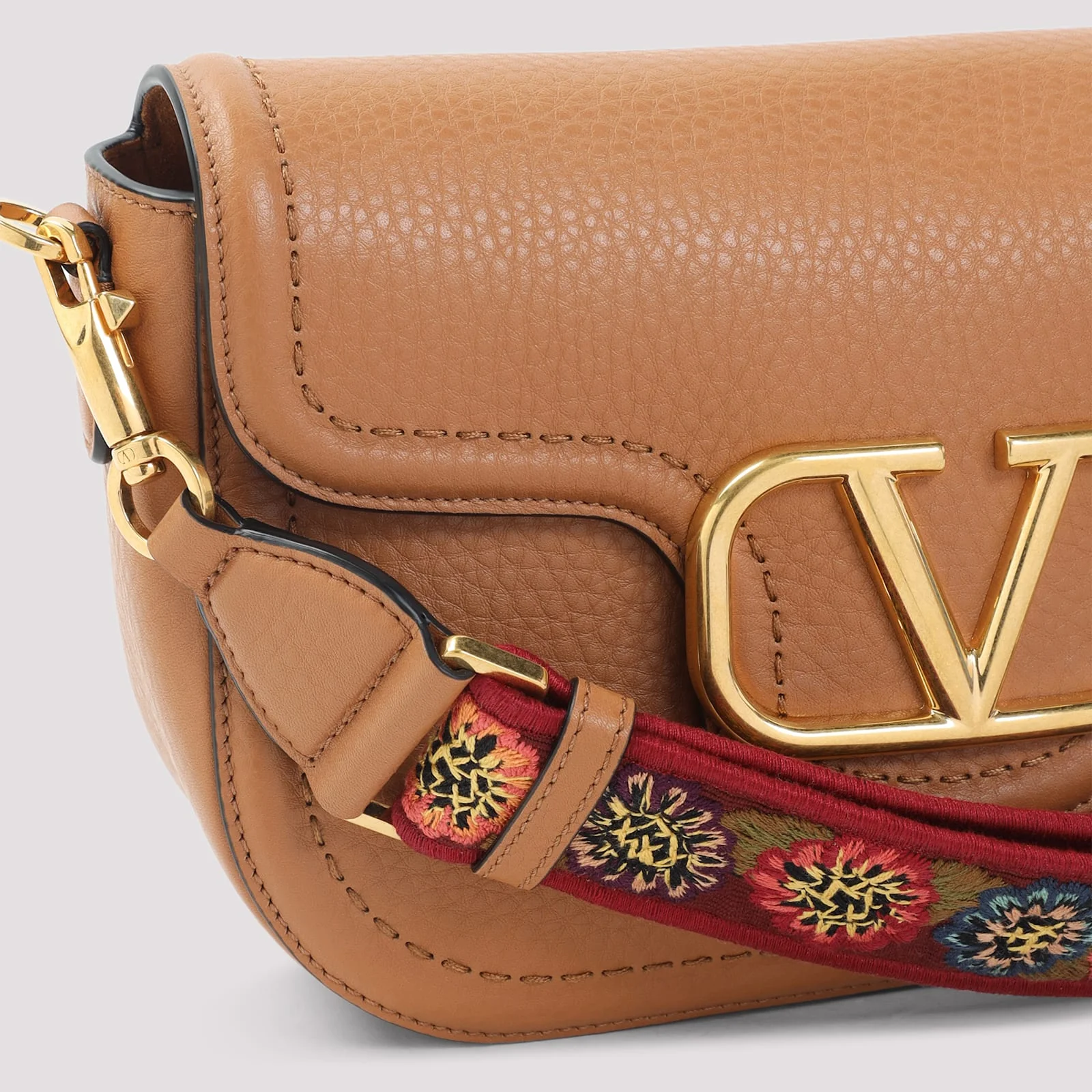 Valentino Garavani Alltime Shoulder Bag - Almond Beige Multicolor - Image 5