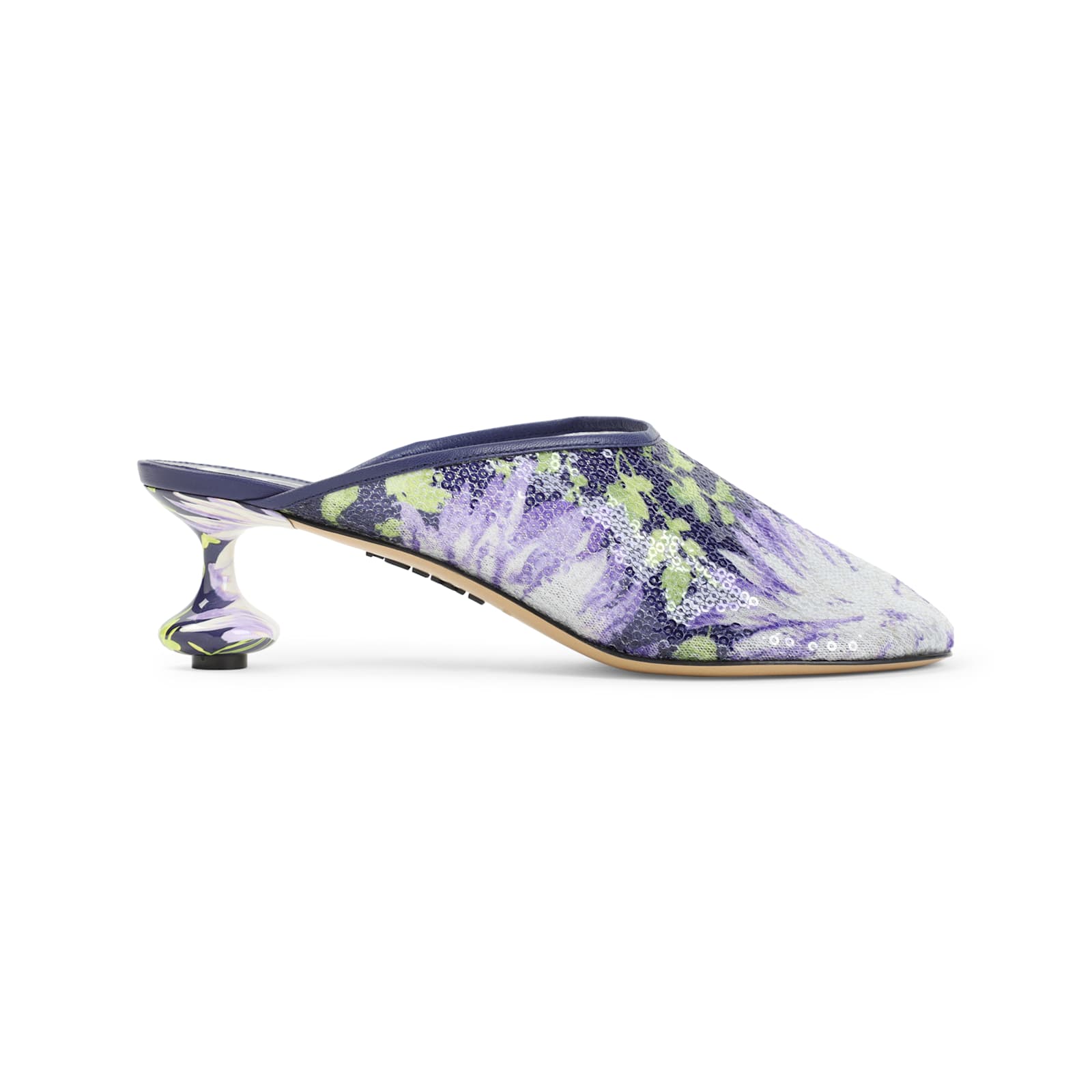 LOEWE Toy 45 Sequins Mules - Navy Lilac - Image 2